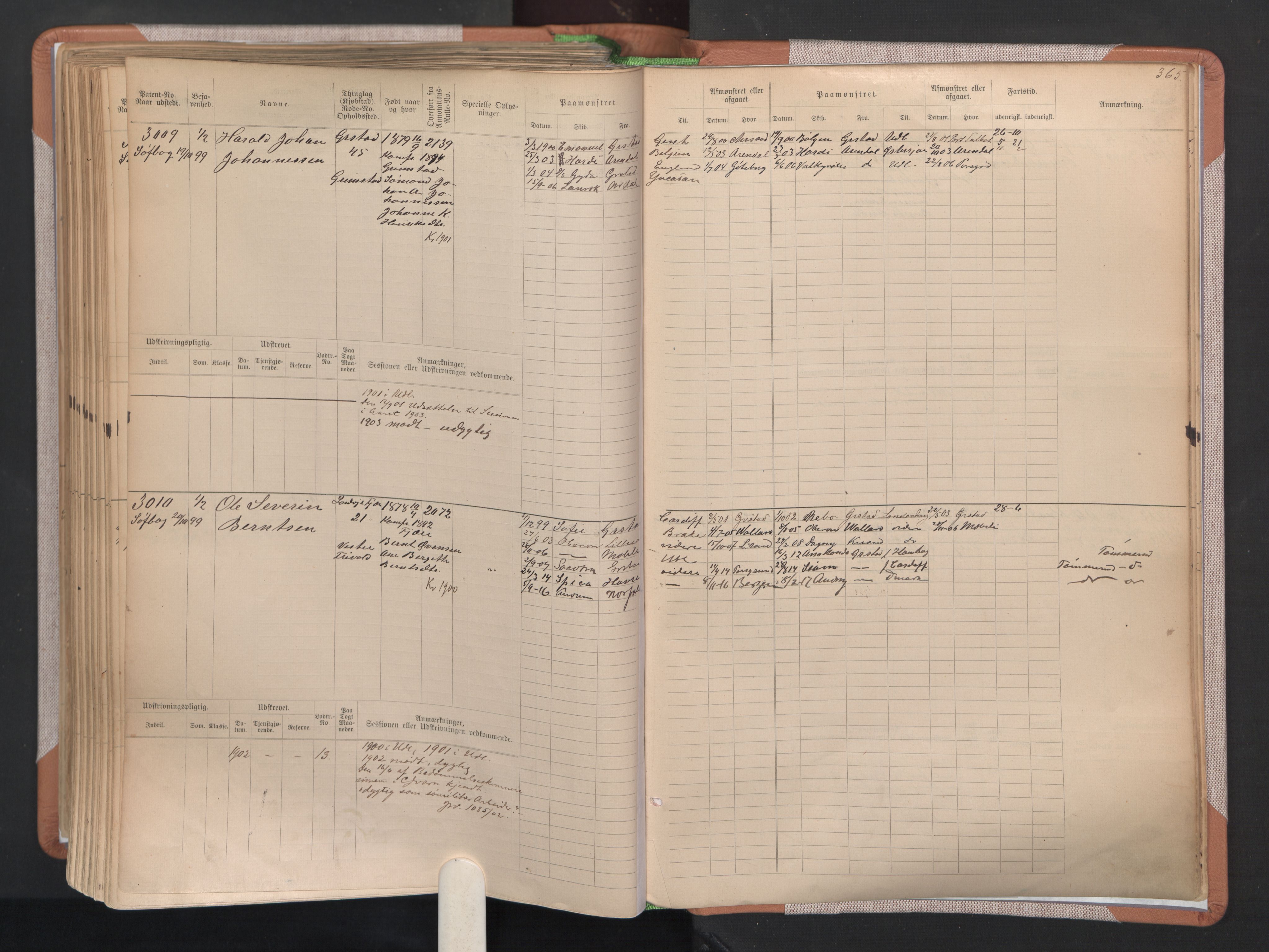 Grimstad mønstringskrets, AV/SAK-2031-0013/F/Fb/L0004: Hovedrulle A nr 2277-3042, F-7, 1889-1940, p. 373