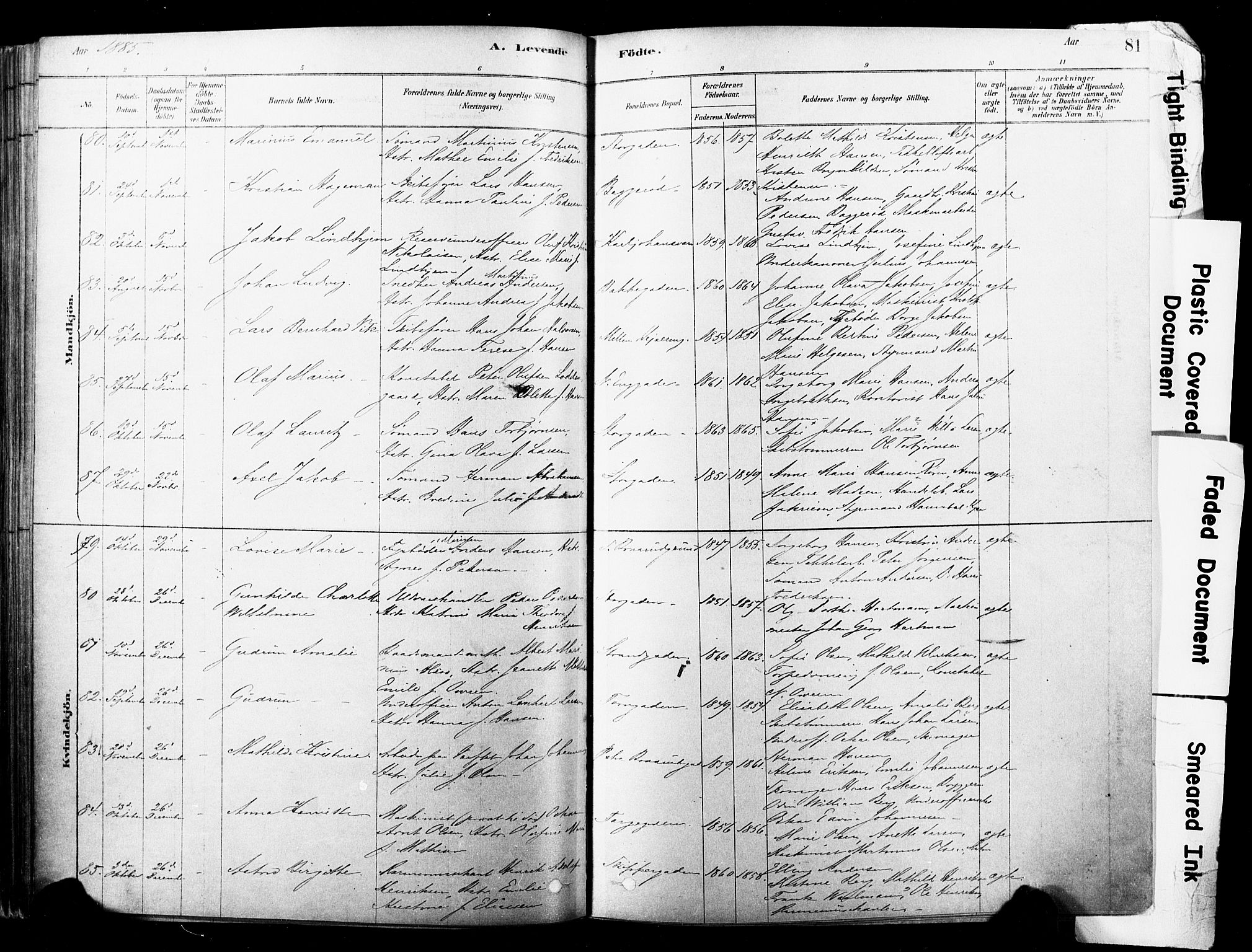 Horten kirkebøker, AV/SAKO-A-348/F/Fa/L0003: Parish register (official) no. 3, 1878-1887, p. 81