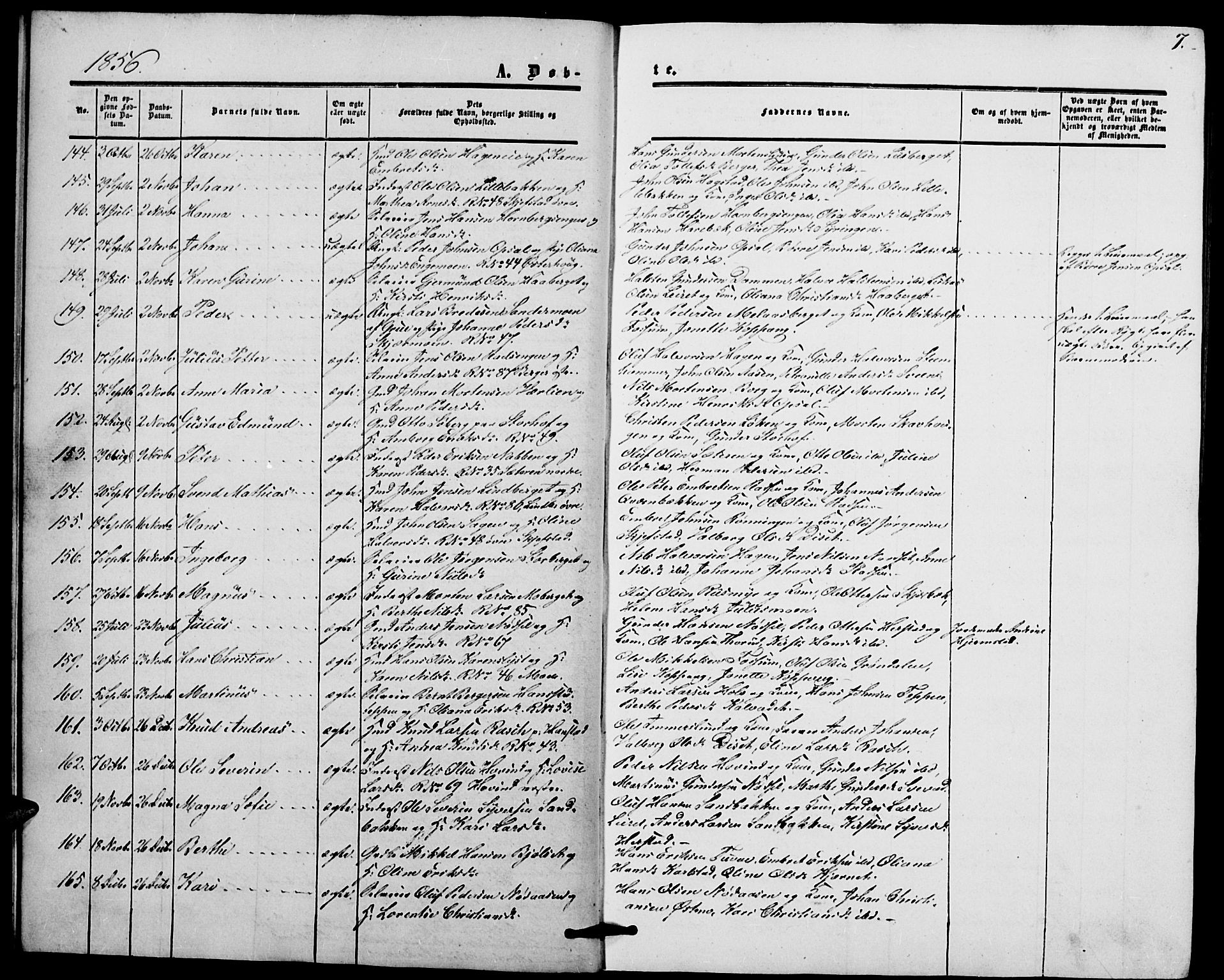 Elverum prestekontor, AV/SAH-PREST-044/H/Ha/Hab/L0003: Parish register (copy) no. 3, 1856-1865, p. 7