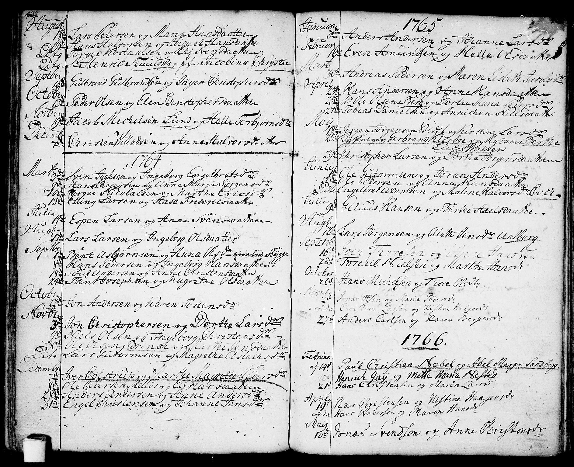 Moss prestekontor Kirkebøker, SAO/A-2003/F/Fa/L0002: Parish register (official) no. I 2, 1753-1779, p. 432-433