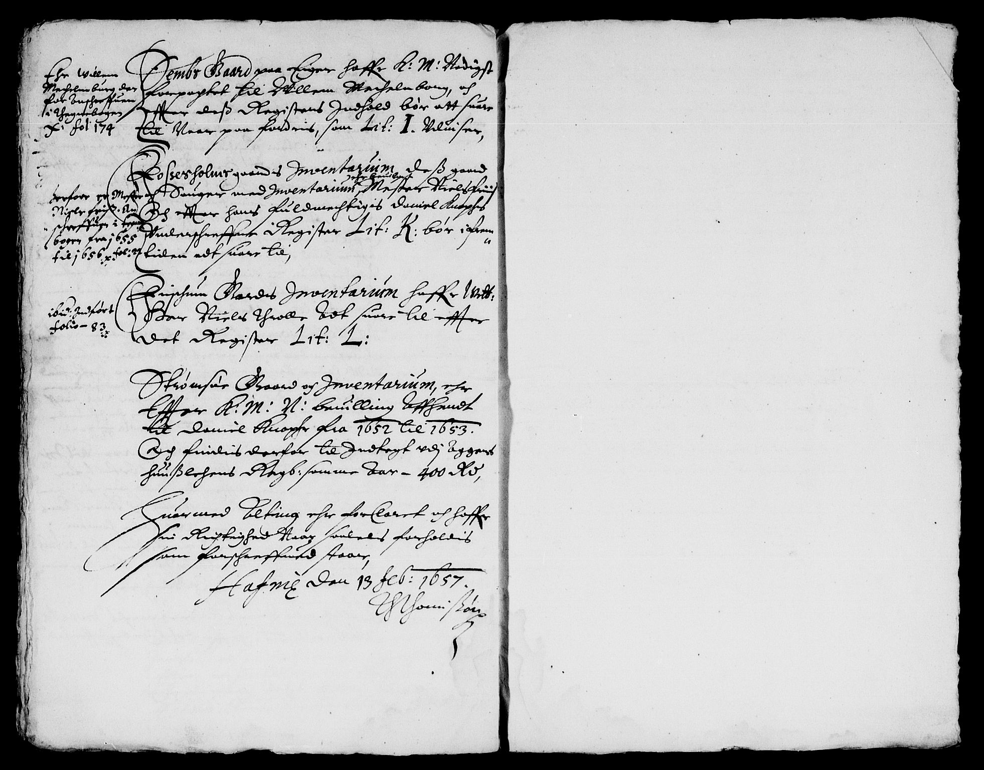 Rentekammeret inntil 1814, Reviderte regnskaper, Lensregnskaper, RA/EA-5023/R/Rb/Rba/L0234: Akershus len, 1651-1656