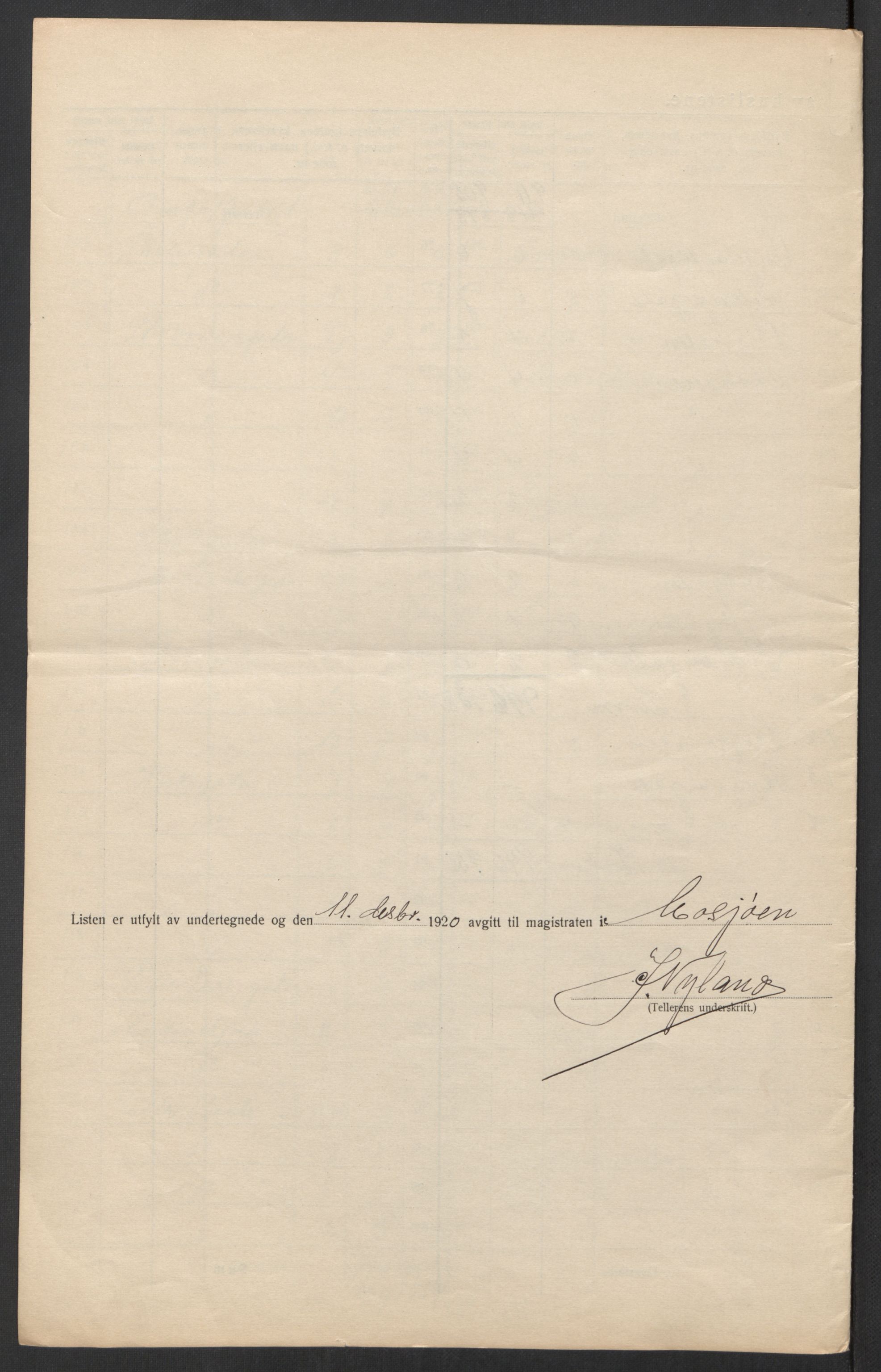 SAT, 1920 census for Mosjøen, 1920, p. 17