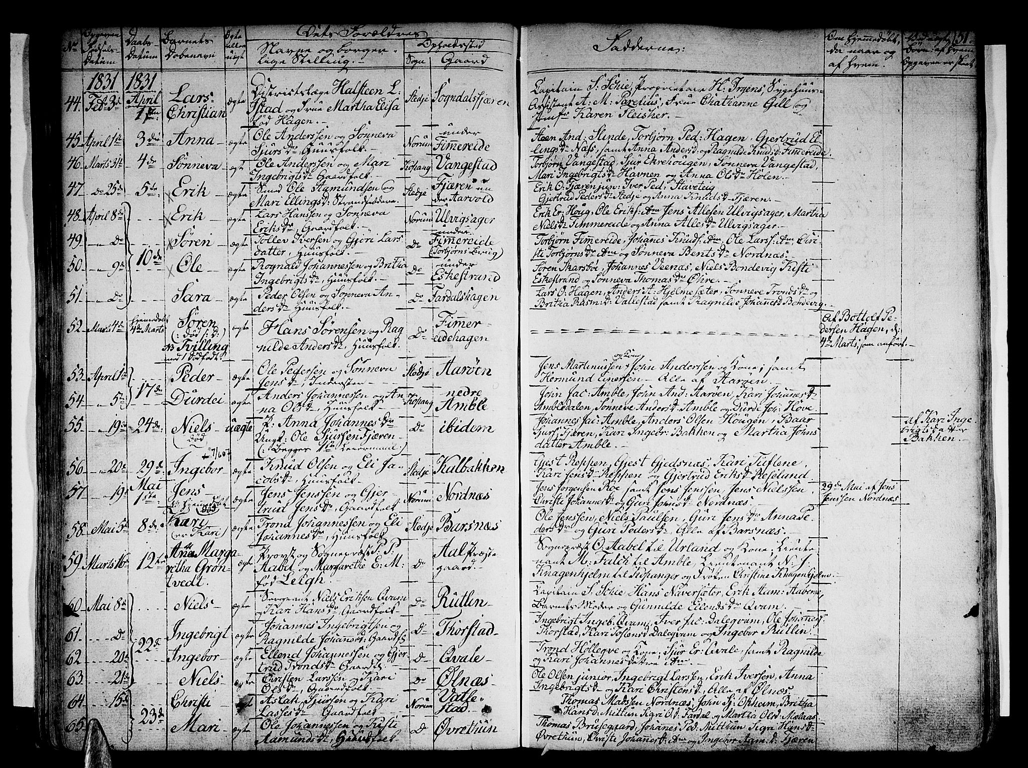 Sogndal sokneprestembete, SAB/A-81301/H/Haa/Haaa/L0010: Parish register (official) no. A 10, 1821-1838, p. 51