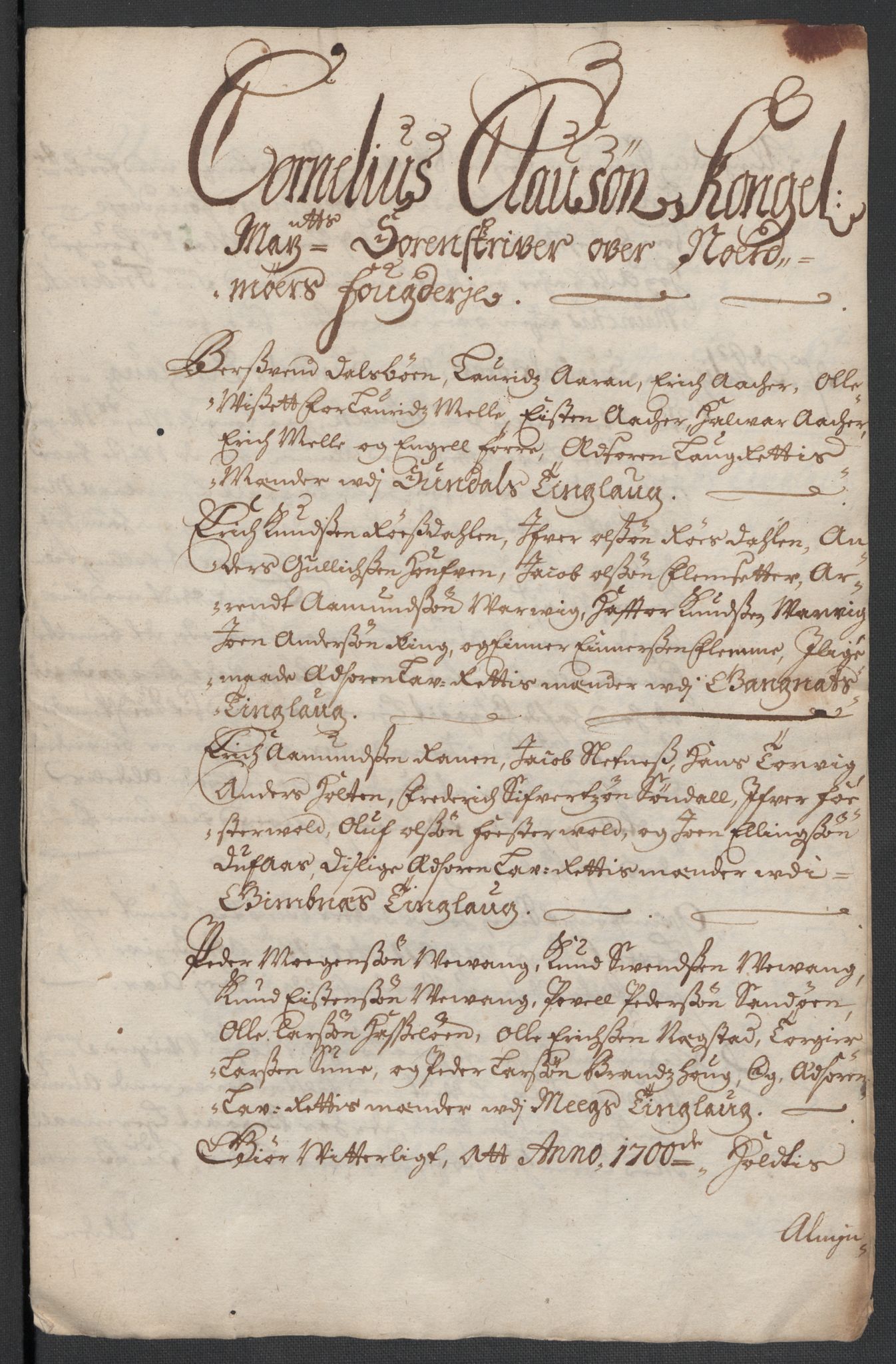 Rentekammeret inntil 1814, Reviderte regnskaper, Fogderegnskap, RA/EA-4092/R56/L3739: Fogderegnskap Nordmøre, 1700-1702, p. 121