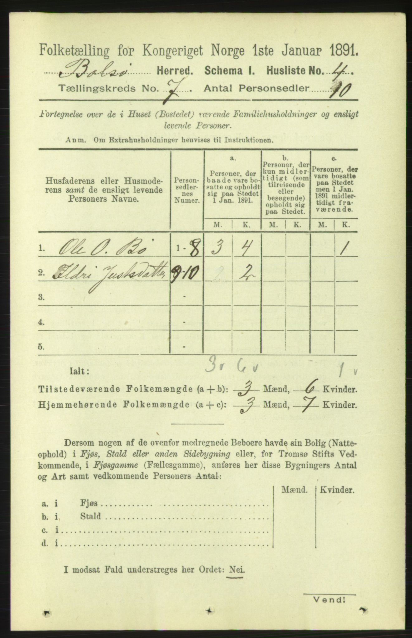 RA, 1891 census for 1544 Bolsøy, 1891, p. 4127