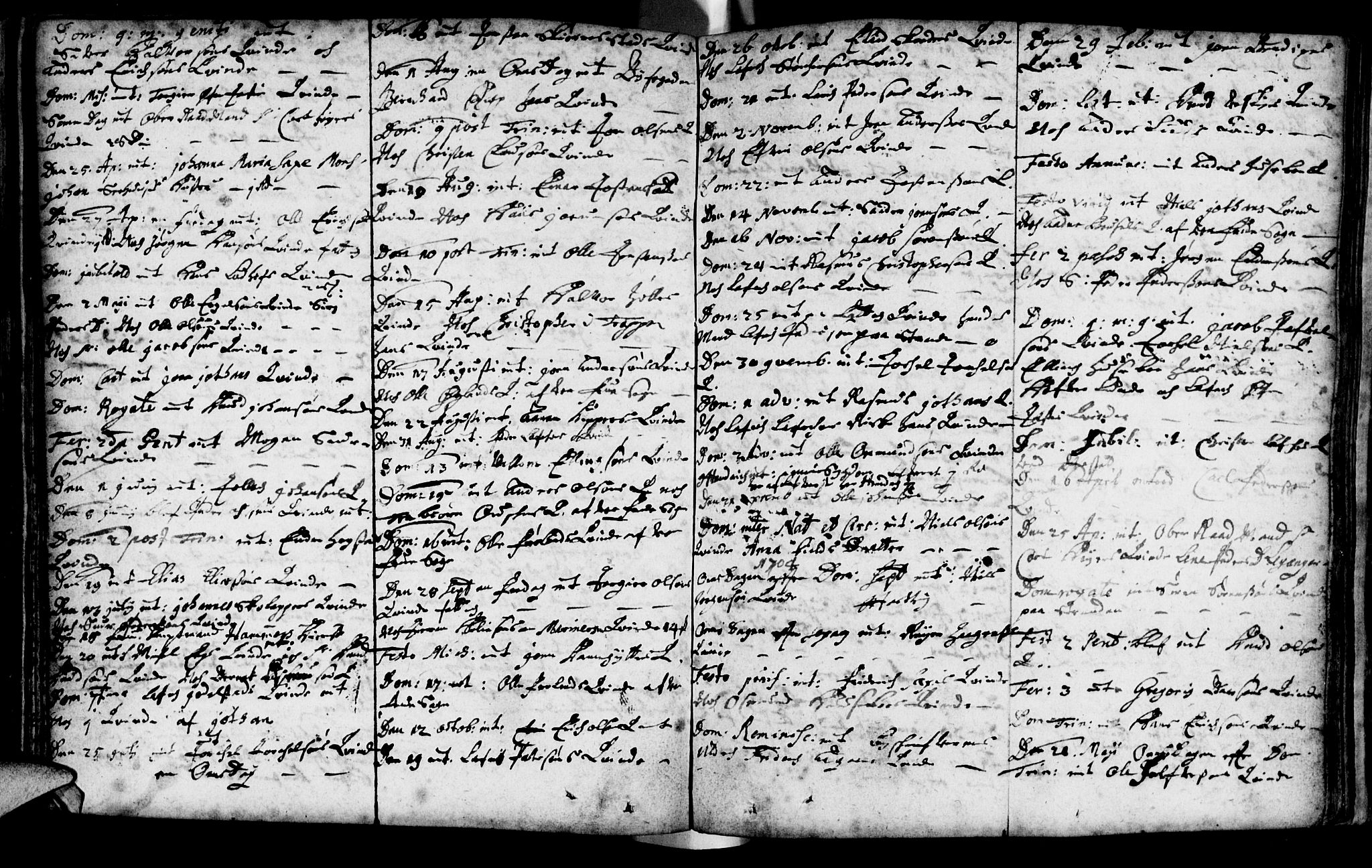 Domkirken sokneprestkontor, SAST/A-101812/001/30/30BA/L0001: Parish register (official) no. A 1 /1, 1688-1727