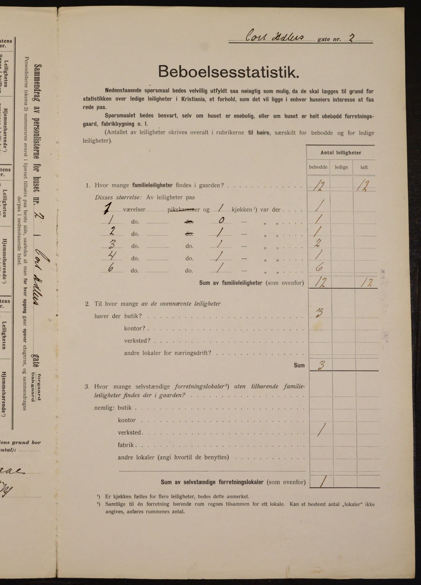 OBA, Municipal Census 1912 for Kristiania, 1912, p. 13493