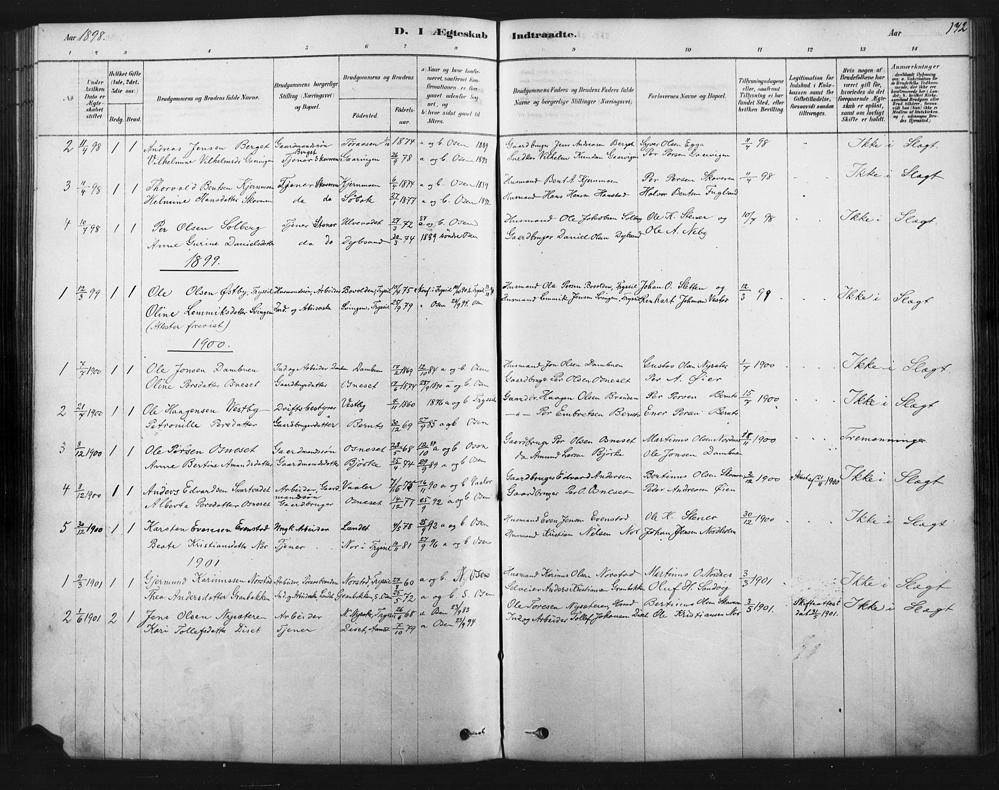 Åmot prestekontor, Hedmark, SAH/PREST-056/H/Ha/Haa/L0012: Parish register (official) no. 12, 1878-1901, p. 172
