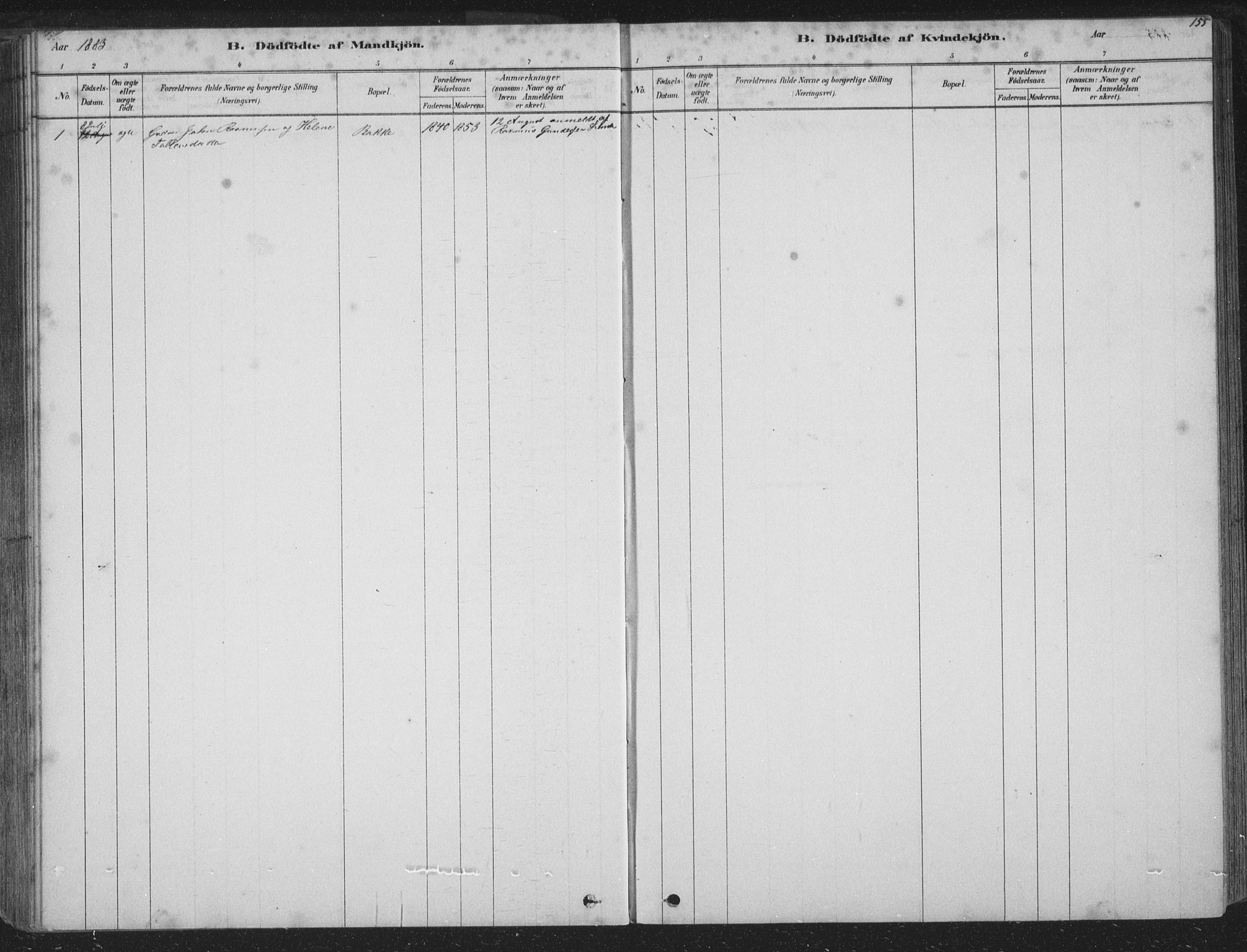 Tysnes sokneprestembete, AV/SAB-A-78601/H/Hab: Parish register (copy) no. B 2, 1878-1918, p. 155