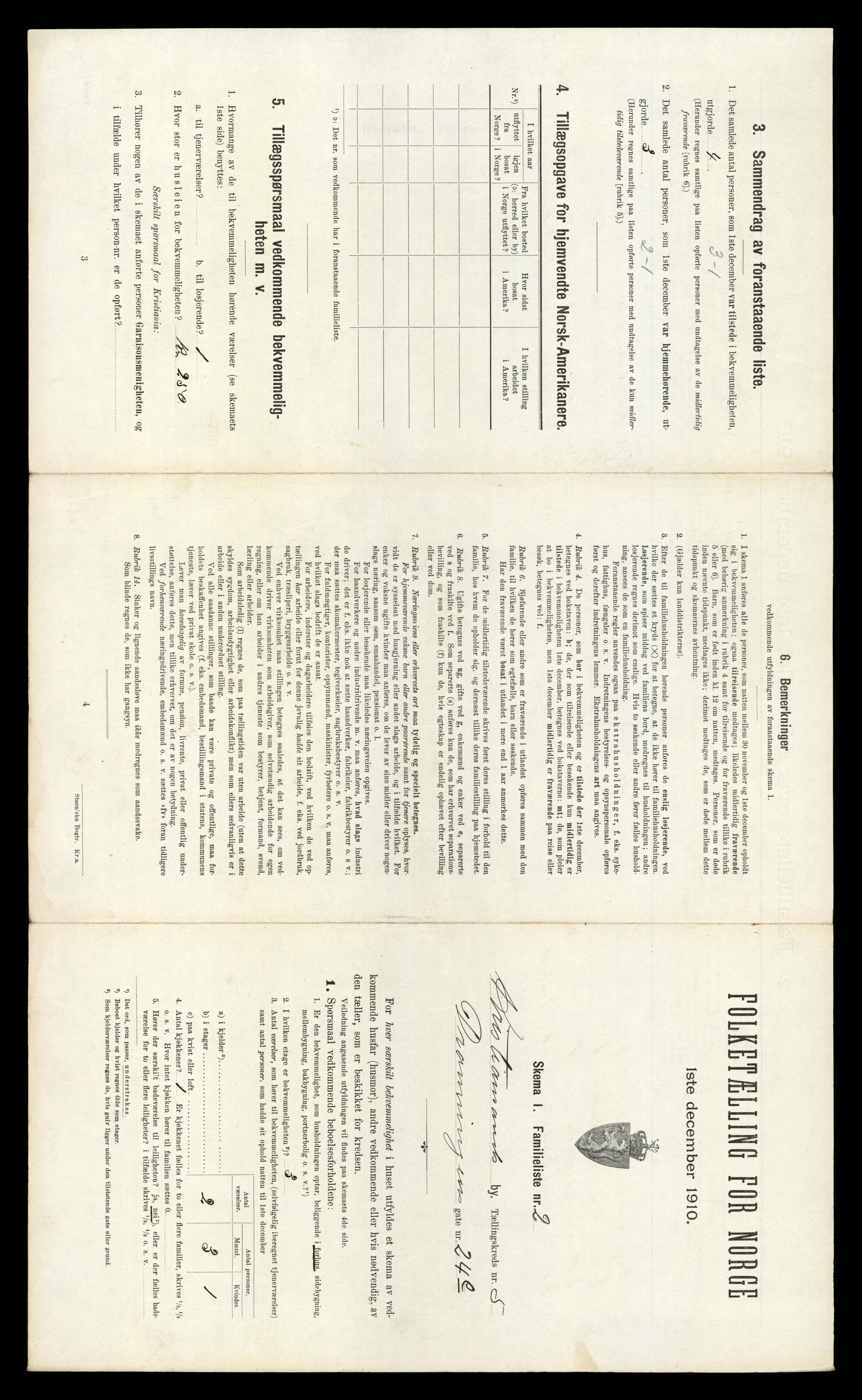 RA, 1910 census for Kristiansand, 1910, p. 1132