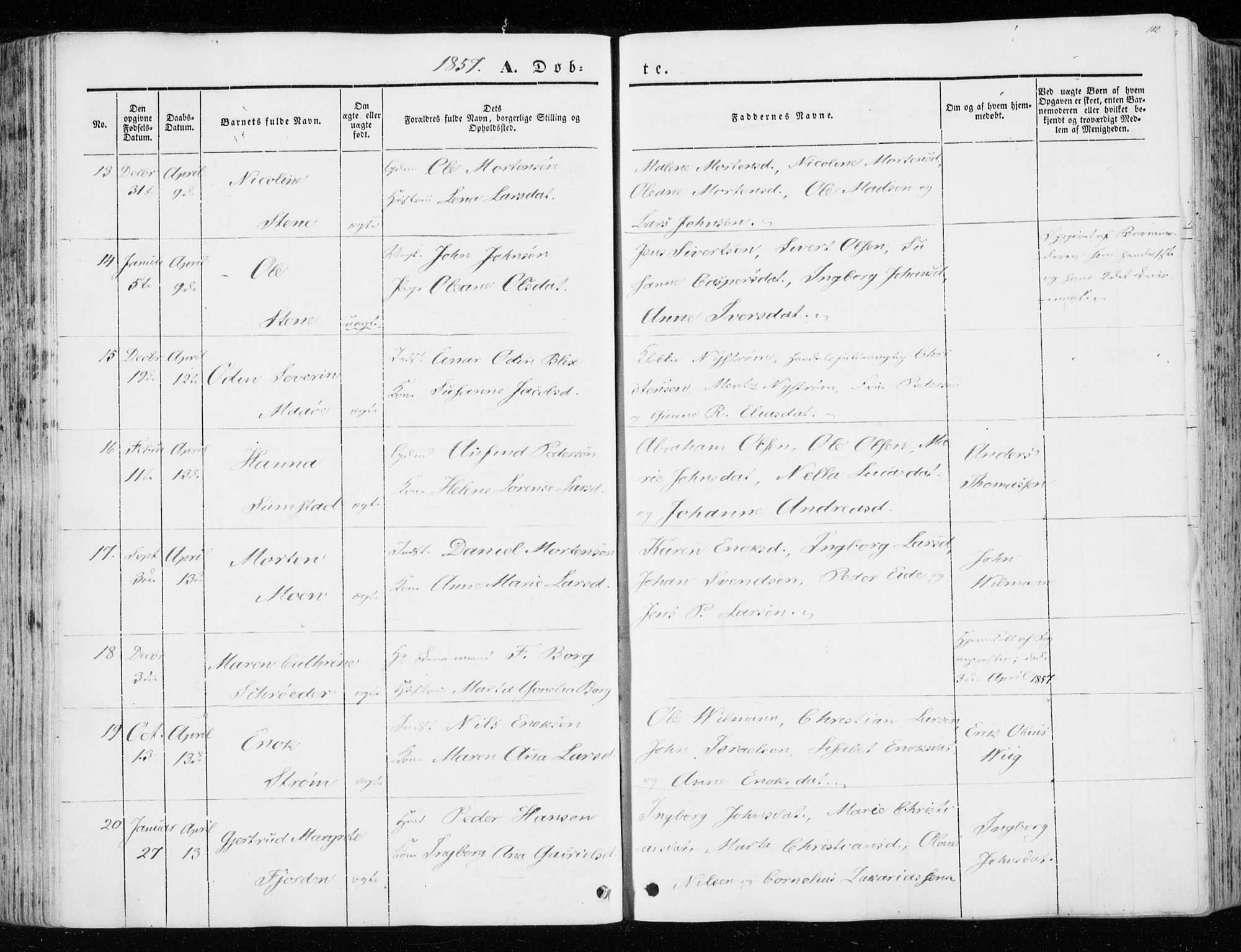 Ministerialprotokoller, klokkerbøker og fødselsregistre - Sør-Trøndelag, AV/SAT-A-1456/657/L0704: Parish register (official) no. 657A05, 1846-1857, p. 112