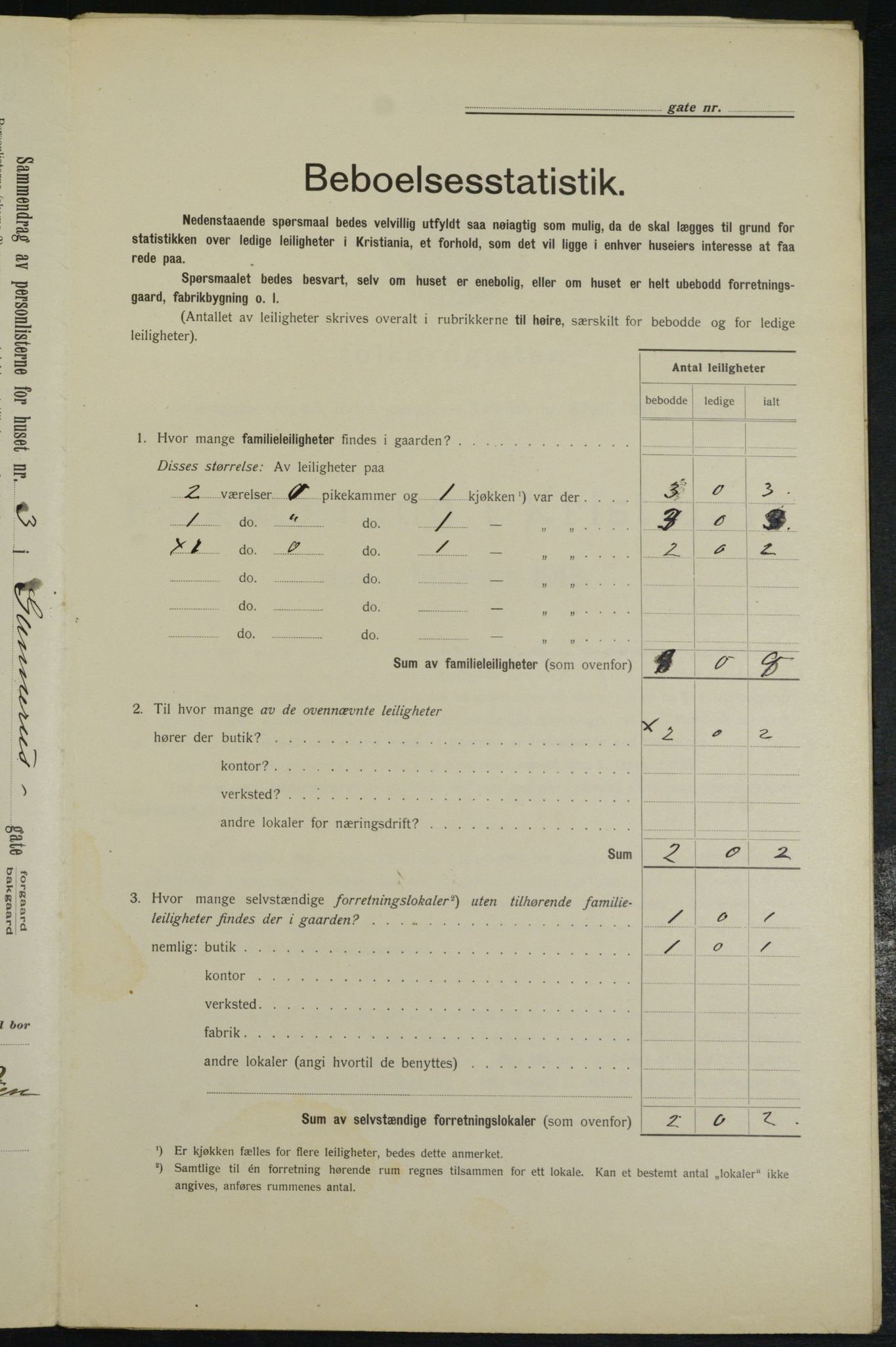 OBA, Municipal Census 1913 for Kristiania, 1913, p. 5050