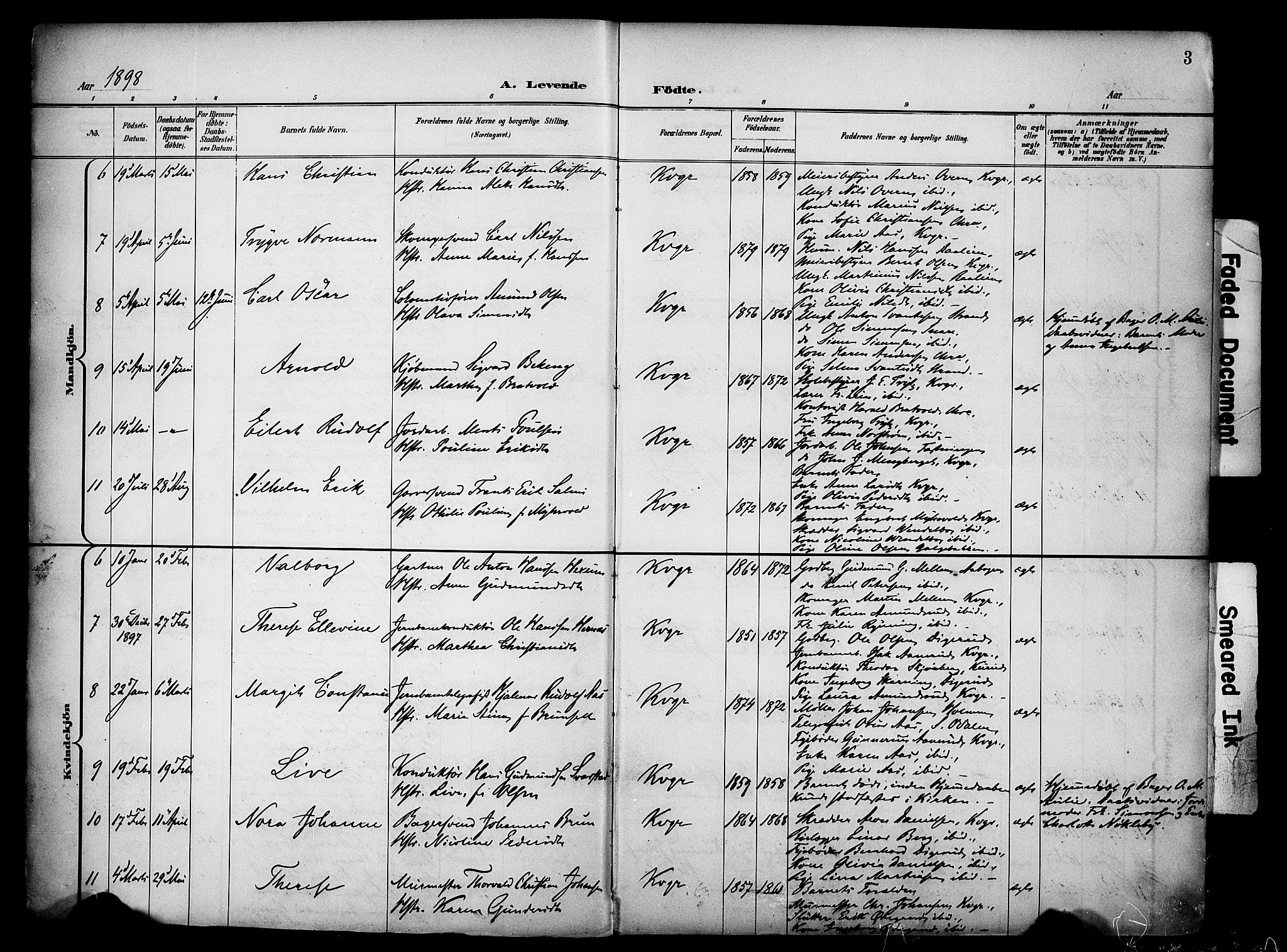 Vinger prestekontor, AV/SAH-PREST-024/H/Ha/Haa/L0016: Parish register (official) no. 16, 1898-1920, p. 3