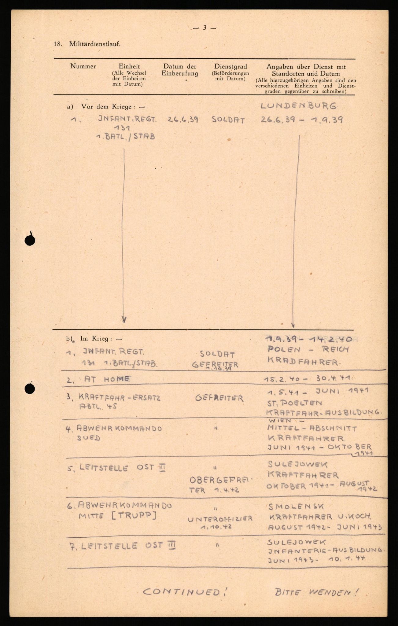 Forsvaret, Forsvarets overkommando II, AV/RA-RAFA-3915/D/Db/L0039: CI Questionaires. Tyske okkupasjonsstyrker i Norge. Østerrikere., 1945-1946, p. 4