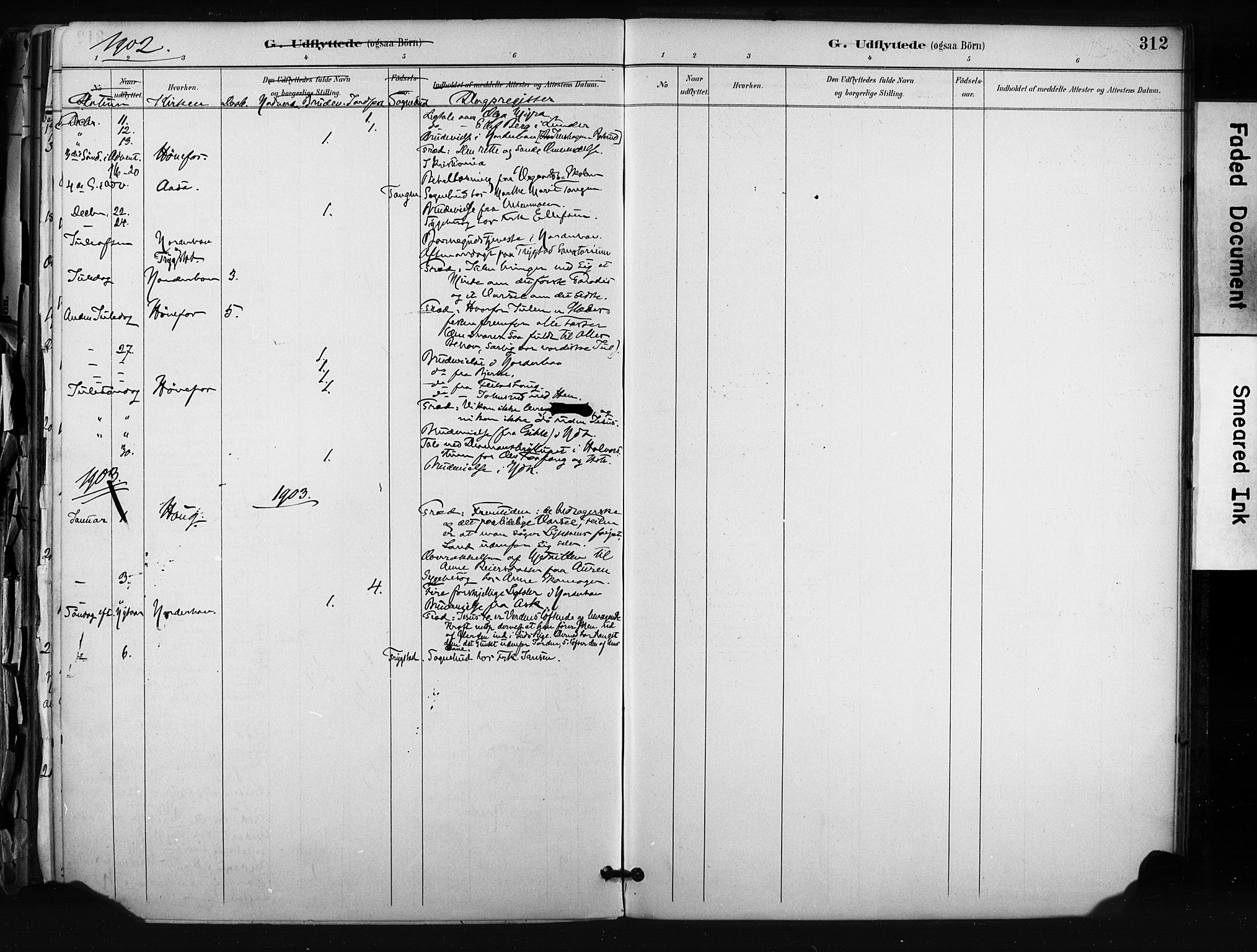 Hønefoss kirkebøker, AV/SAKO-A-609/F/Fa/L0002: Parish register (official) no. 2, 1887-1906, p. 312