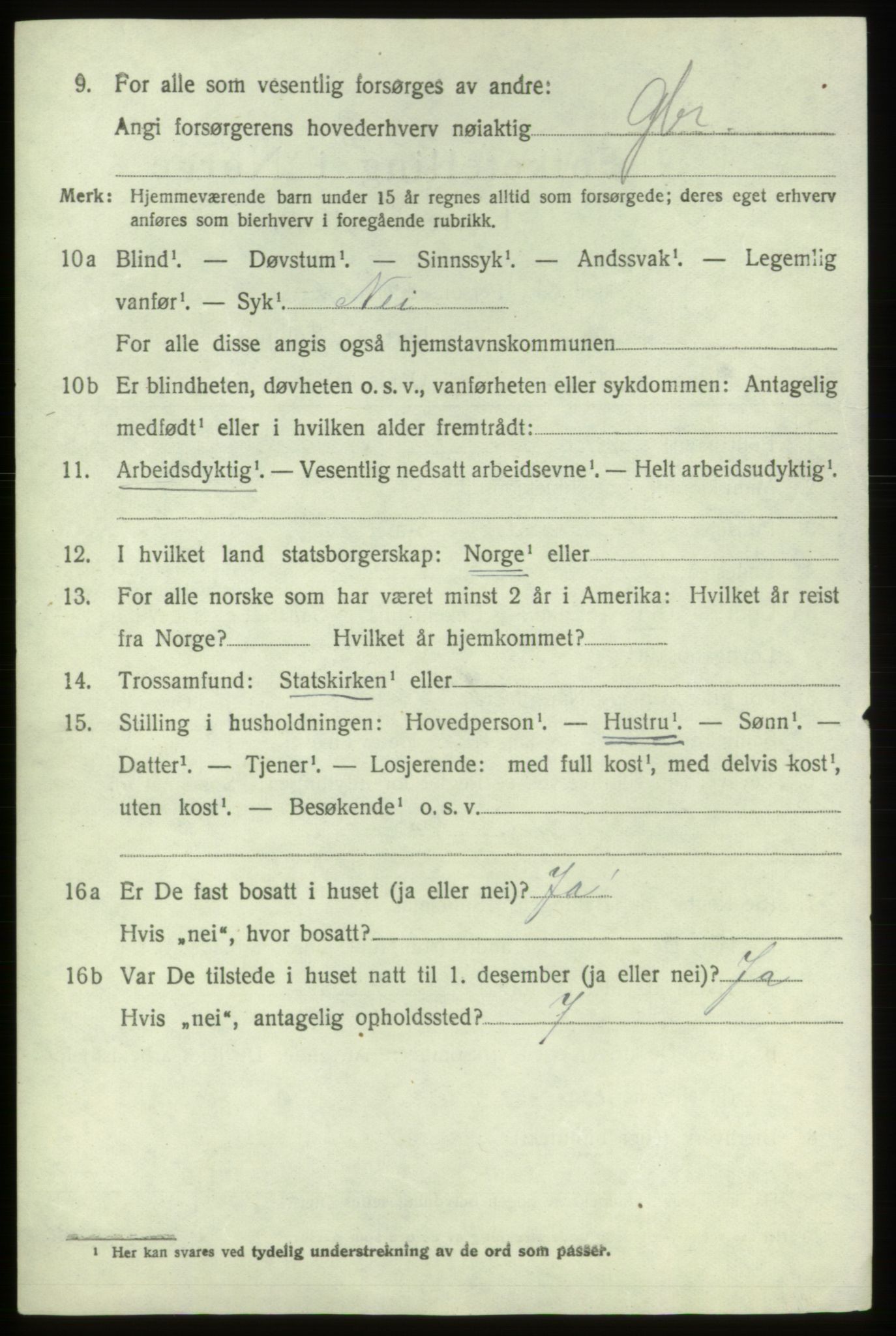 SAB, 1920 census for Stord, 1920, p. 8208