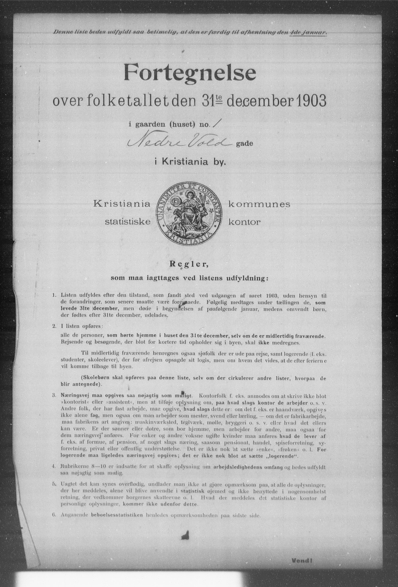 OBA, Municipal Census 1903 for Kristiania, 1903, p. 13542