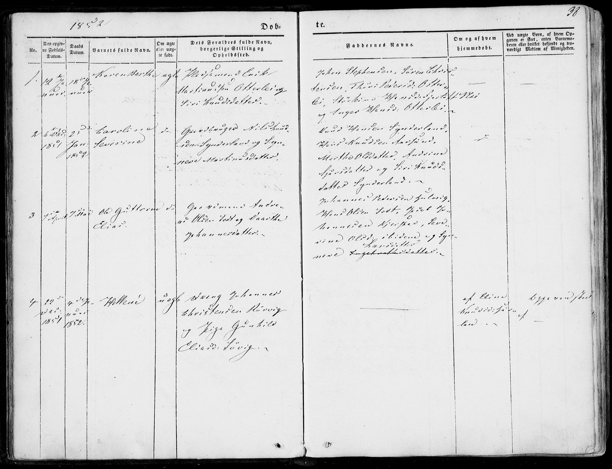 Ministerialprotokoller, klokkerbøker og fødselsregistre - Møre og Romsdal, SAT/A-1454/536/L0497: Parish register (official) no. 536A06, 1845-1865, p. 38