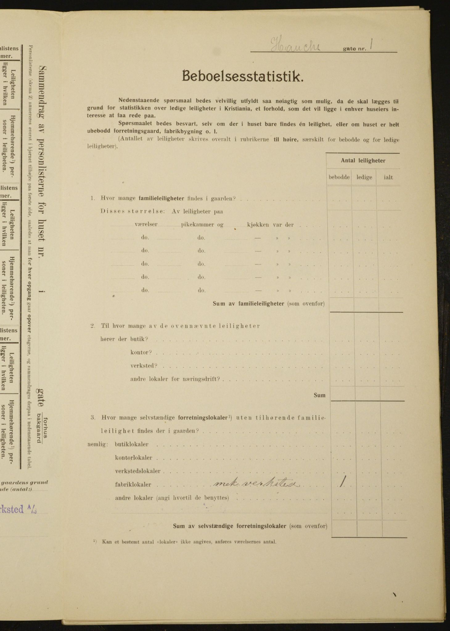 OBA, Municipal Census 1910 for Kristiania, 1910, p. 33236