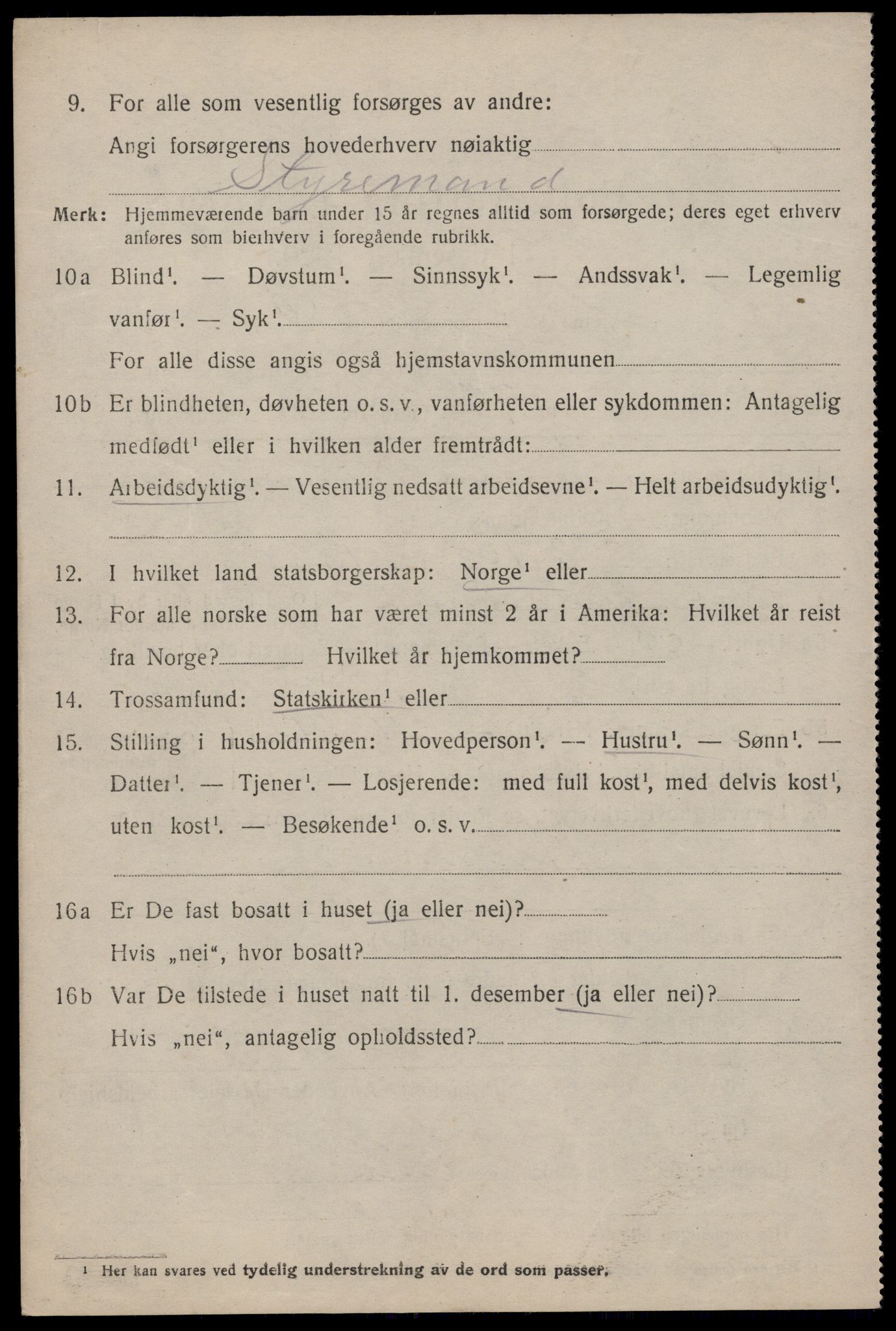 SAST, 1920 census for Hetland, 1920, p. 5208