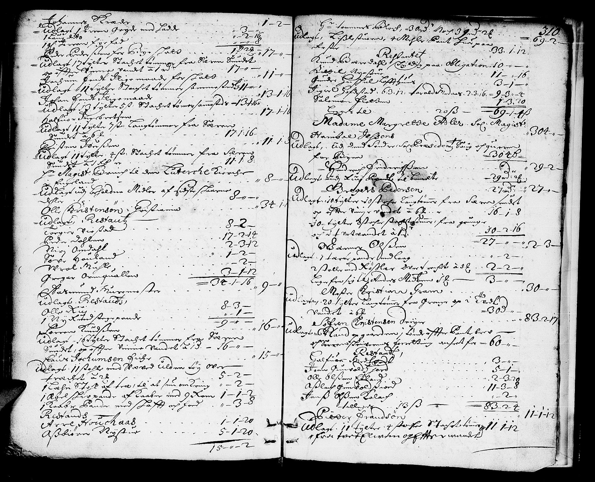 Skien byfogd, AV/SAKO-A-219/H/Hb/L0002: Skifteprotokoll, 1692-1696, p. 309b-310a