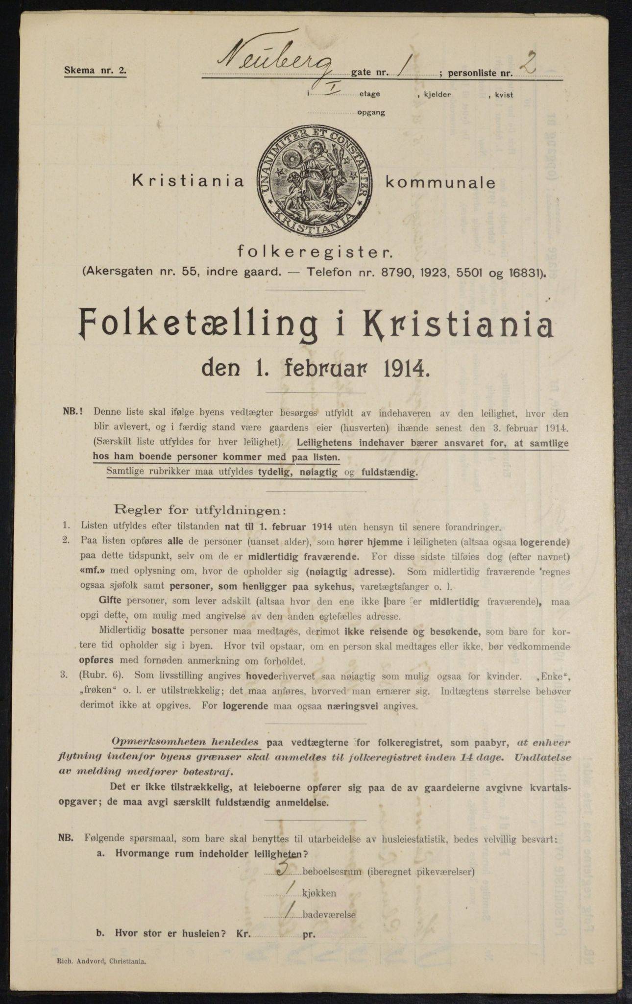 OBA, Municipal Census 1914 for Kristiania, 1914, p. 69656