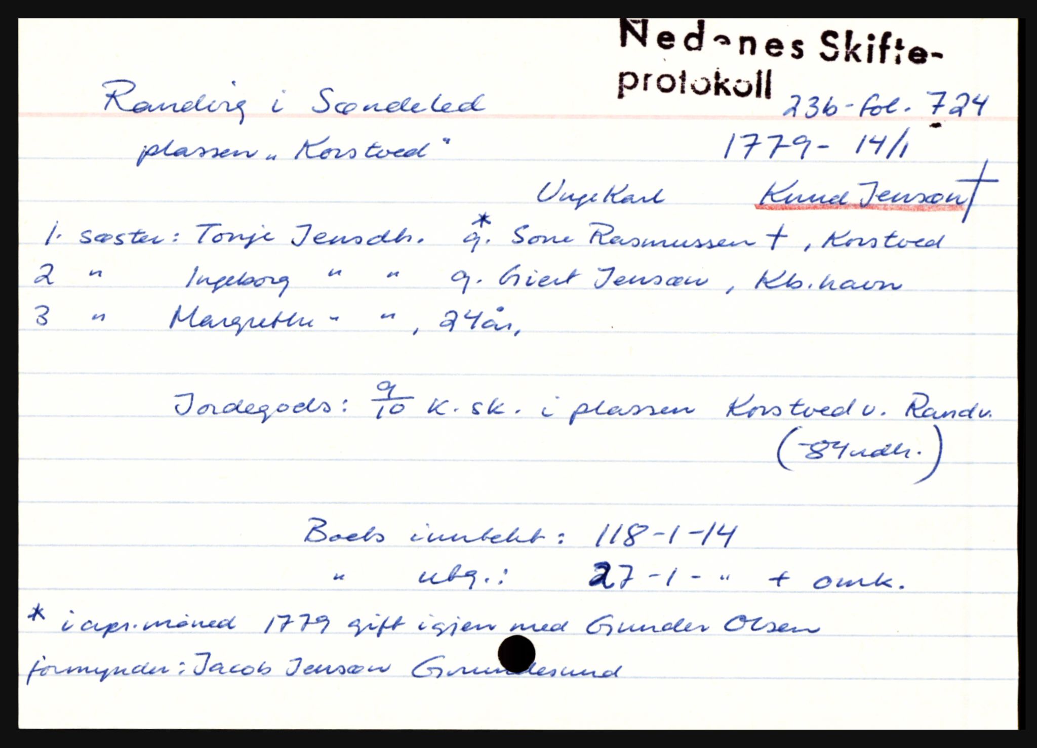 Nedenes sorenskriveri før 1824, AV/SAK-1221-0007/H, p. 23187