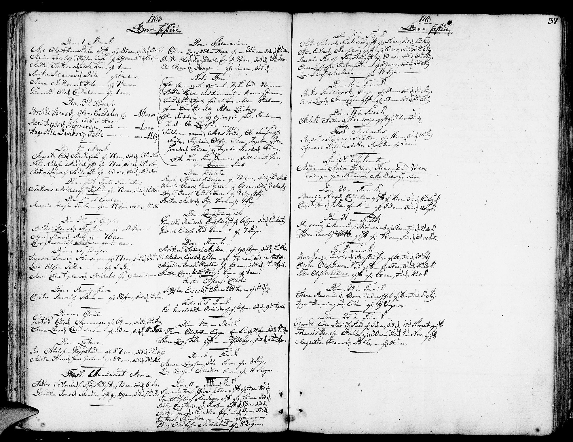 Gloppen sokneprestembete, AV/SAB-A-80101/H/Haa/Haaa/L0004: Parish register (official) no. A 4, 1758-1784, p. 37