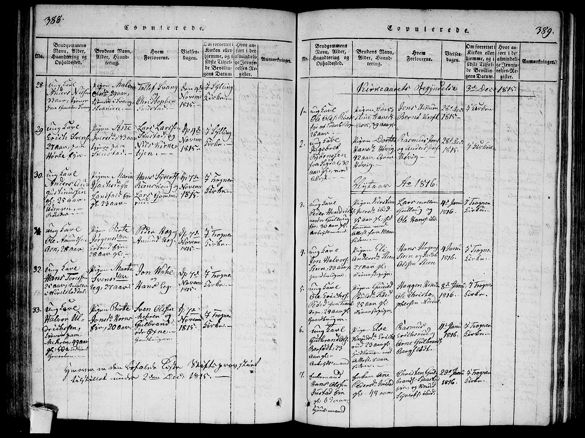 Lier kirkebøker, AV/SAKO-A-230/F/Fa/L0008: Parish register (official) no. I 8, 1813-1825, p. 388-389