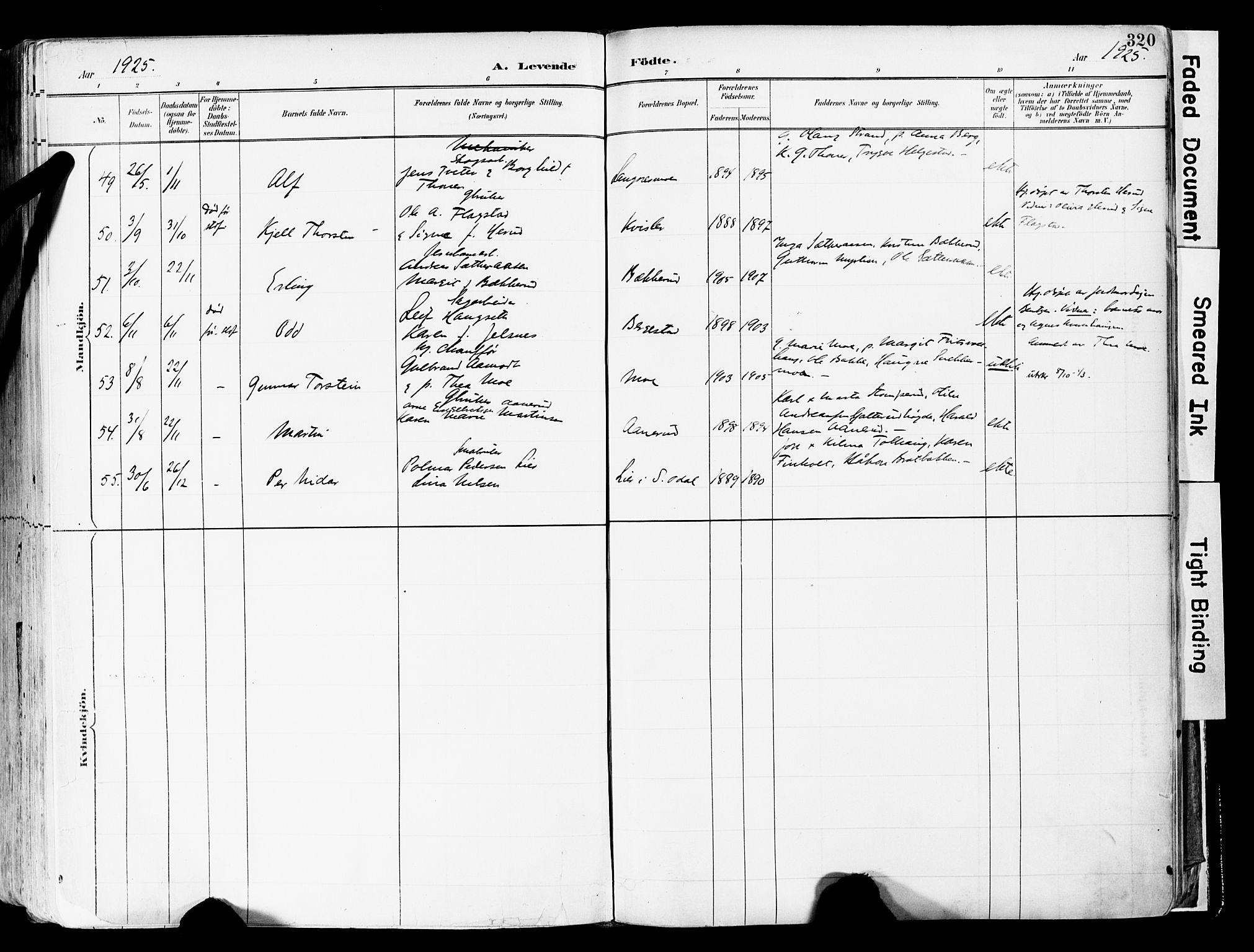 Sør-Odal prestekontor, AV/SAH-PREST-030/H/Ha/Haa/L0006: Parish register (official) no. 6, 1886-1931, p. 320