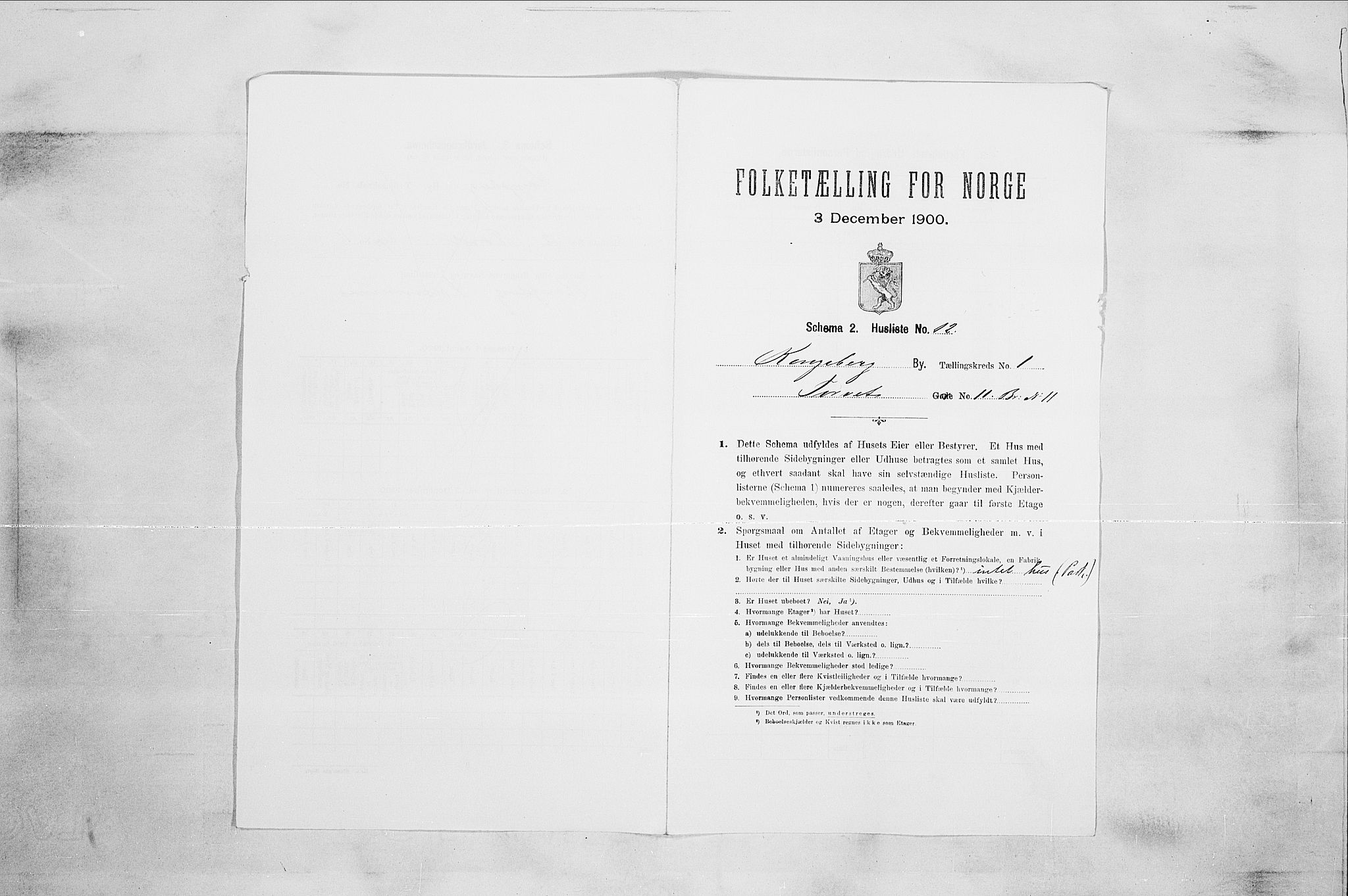 RA, 1900 census for Kongsberg, 1900, p. 82