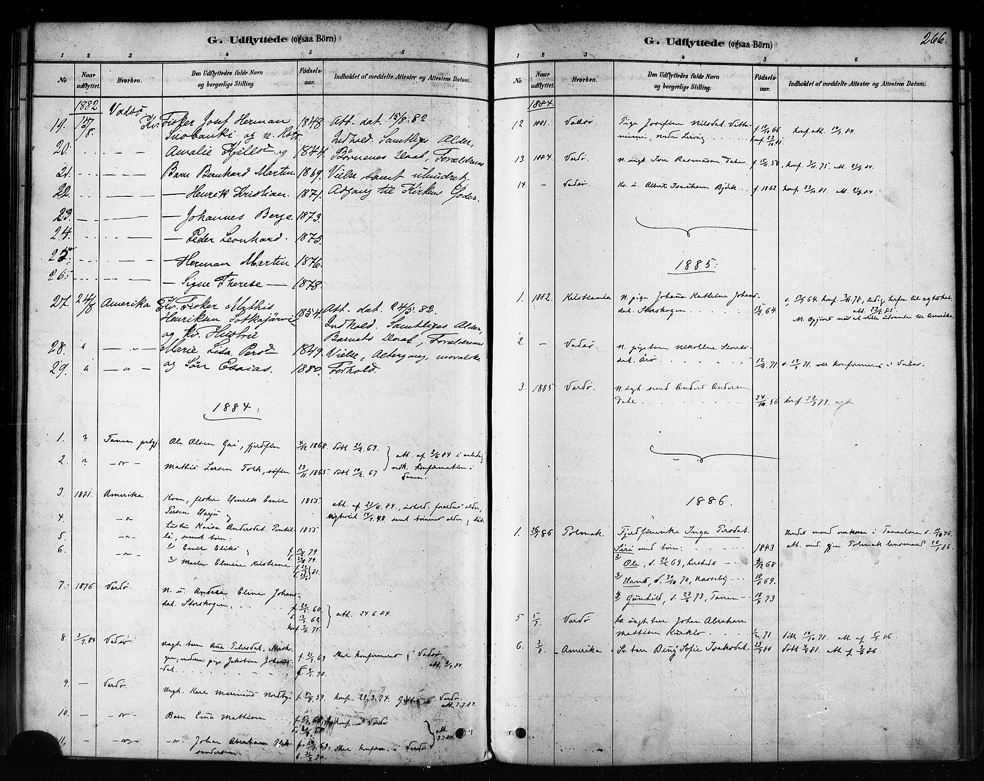 Sør-Varanger sokneprestkontor, SATØ/S-1331/H/Ha/L0003kirke: Parish register (official) no. 3, 1878-1891, p. 266