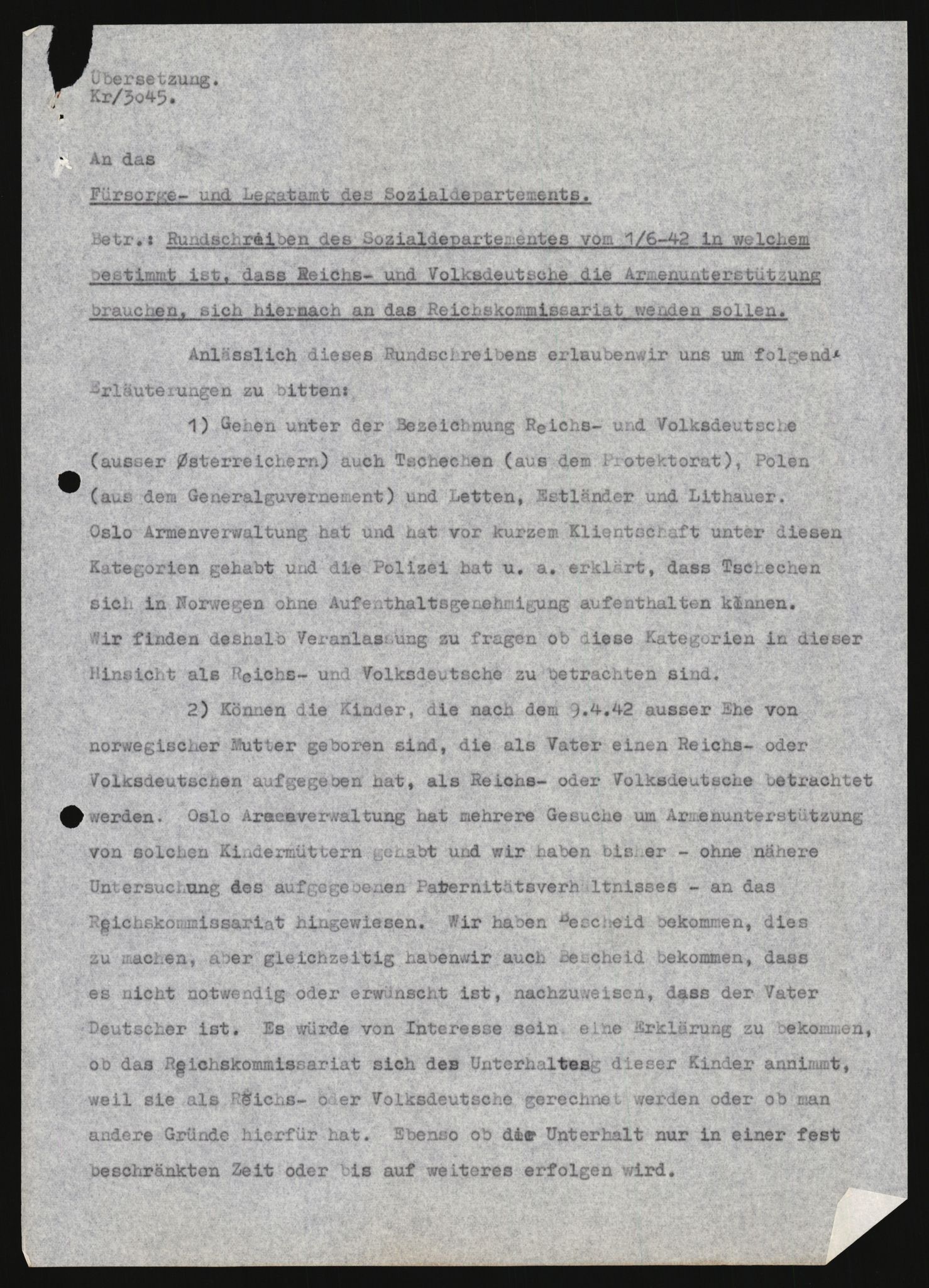 Forsvarets Overkommando. 2 kontor. Arkiv 11.4. Spredte tyske arkivsaker, AV/RA-RAFA-7031/D/Dar/Darb/L0013: Reichskommissariat - Hauptabteilung Vervaltung, 1917-1942, p. 1602