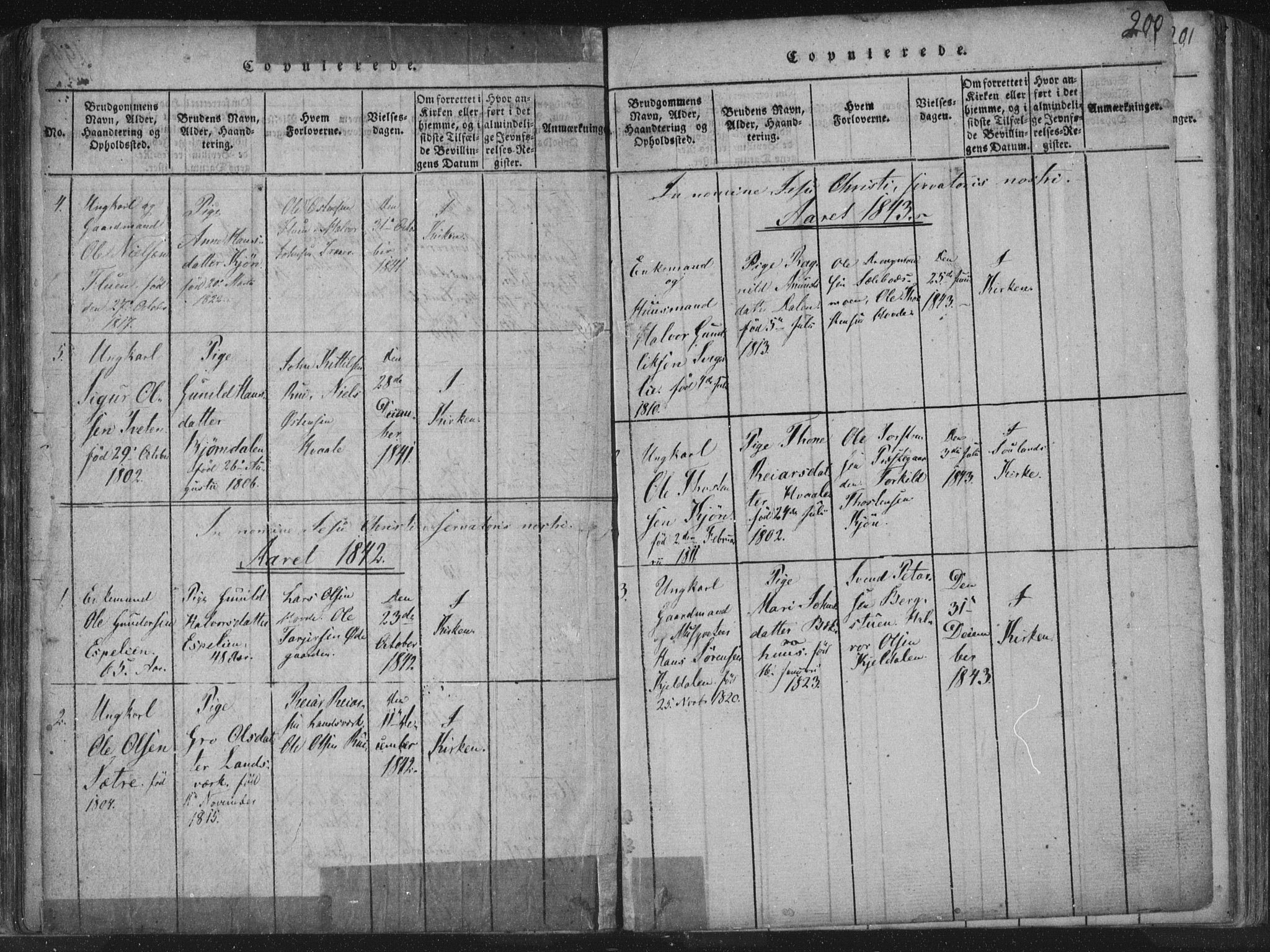 Hjartdal kirkebøker, SAKO/A-270/F/Fc/L0001: Parish register (official) no. III 1, 1815-1843, p. 200