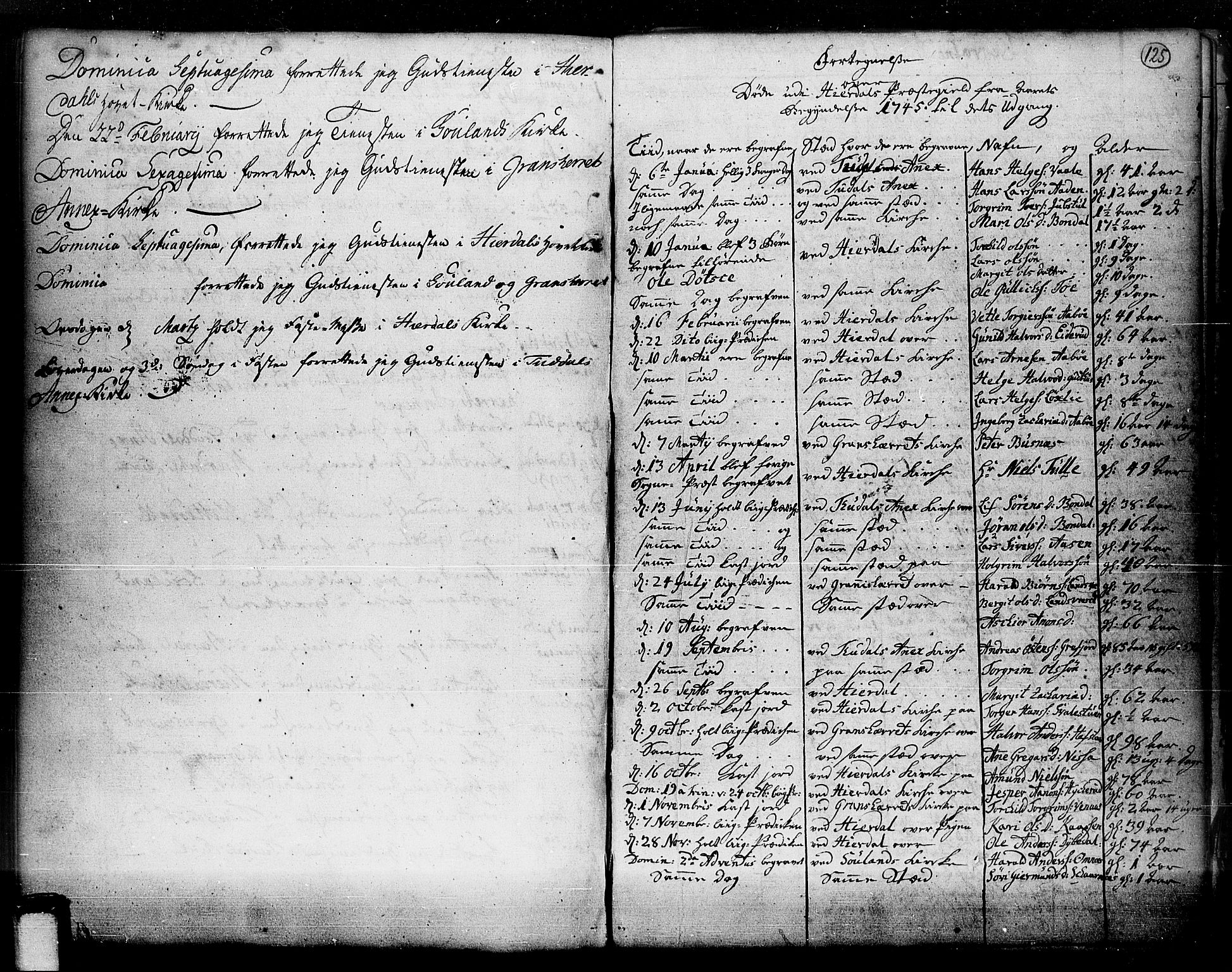 Hjartdal kirkebøker, SAKO/A-270/F/Fa/L0003: Parish register (official) no. I 3, 1727-1775, p. 125