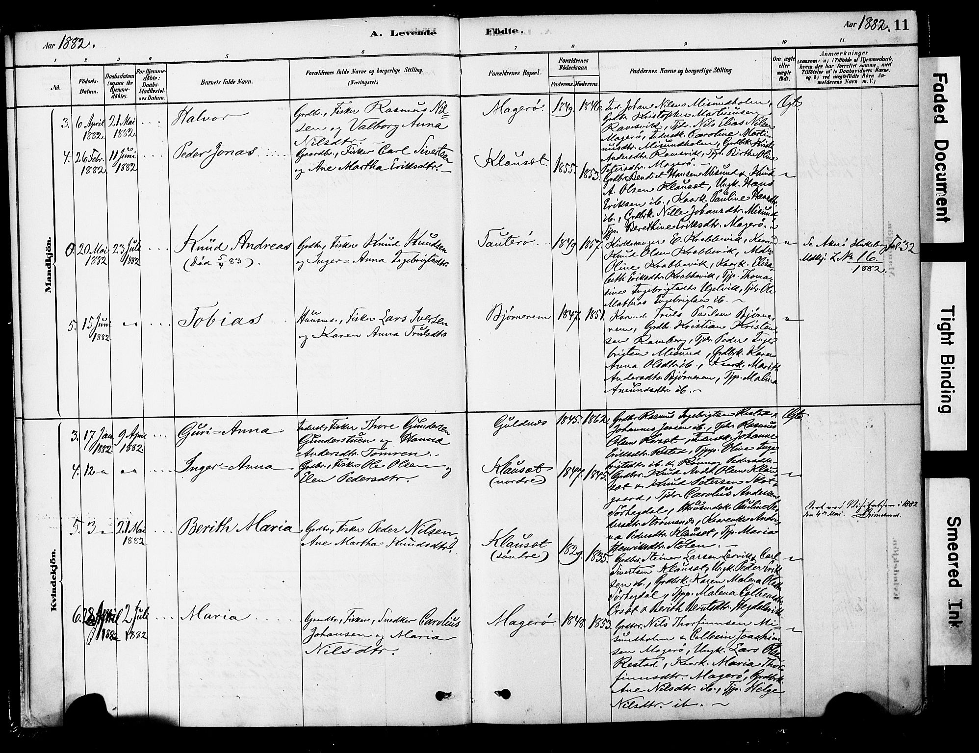 Ministerialprotokoller, klokkerbøker og fødselsregistre - Møre og Romsdal, AV/SAT-A-1454/563/L0736: Parish register (official) no. 563A01, 1878-1903, p. 11