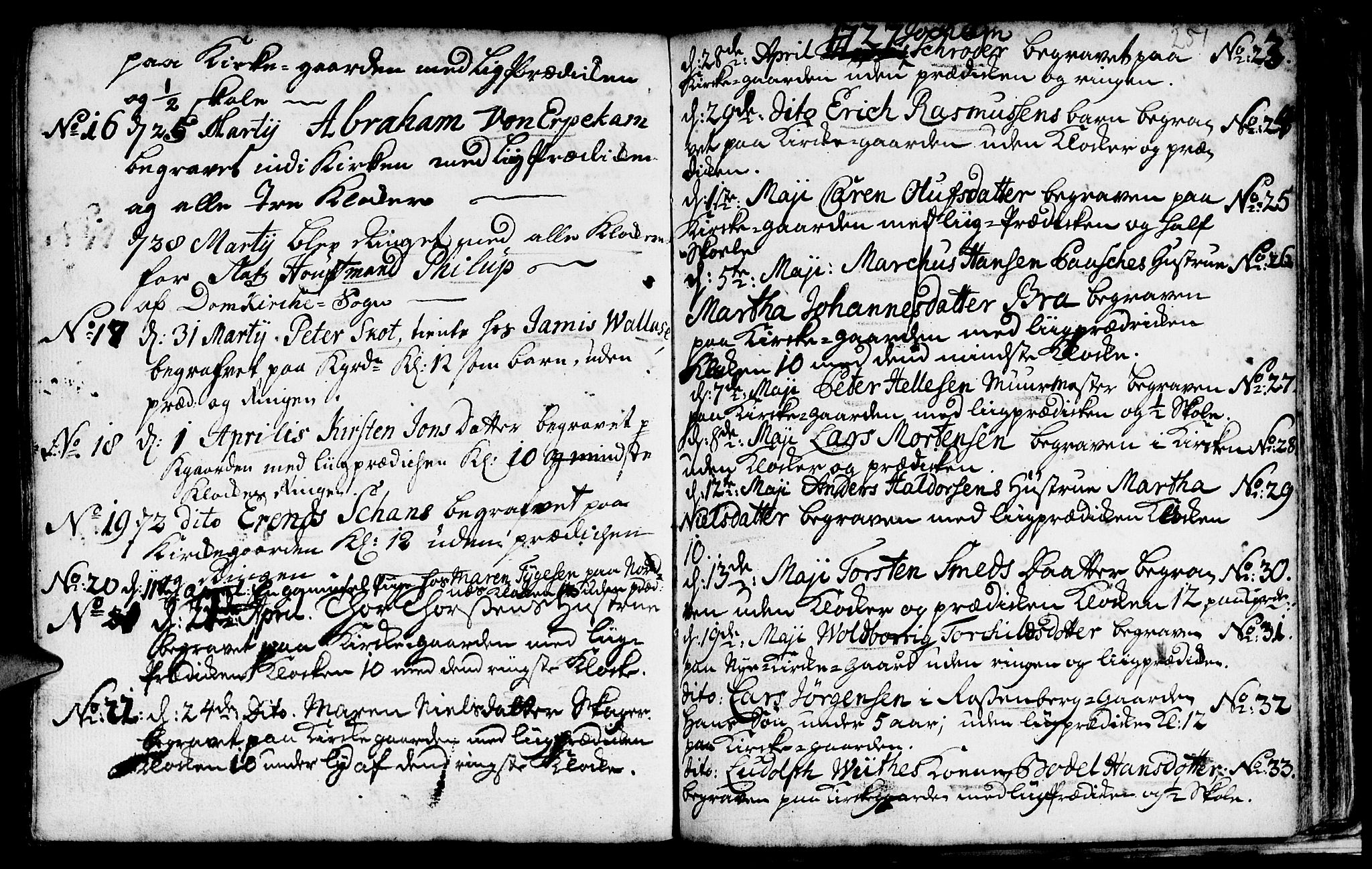 Nykirken Sokneprestembete, SAB/A-77101/H/Haa/L0009: Parish register (official) no. A 9, 1689-1759, p. 251