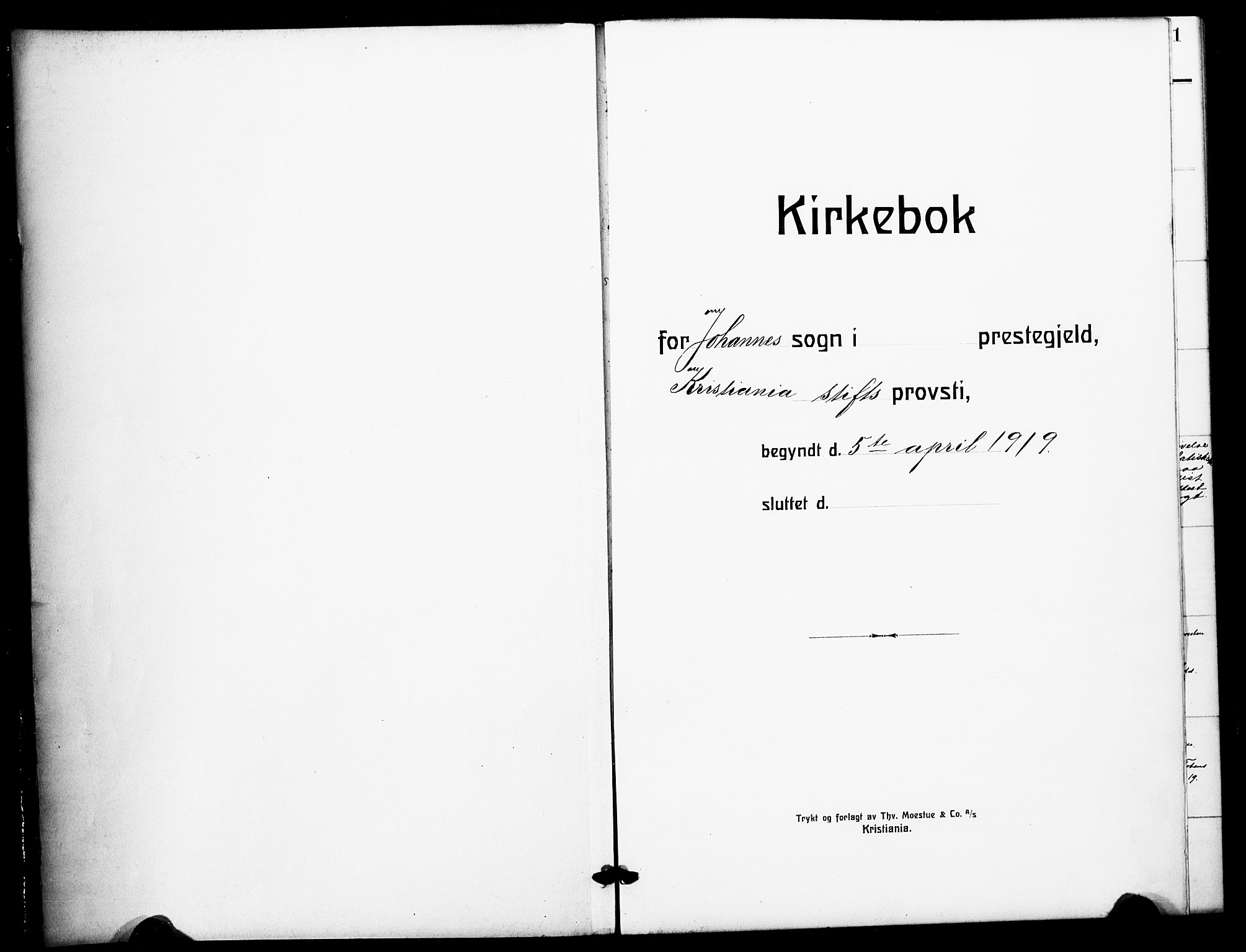 Johannes prestekontor Kirkebøker, SAO/A-10852/F/Fa/L0013: Parish register (official) no. 13, 1919-1930