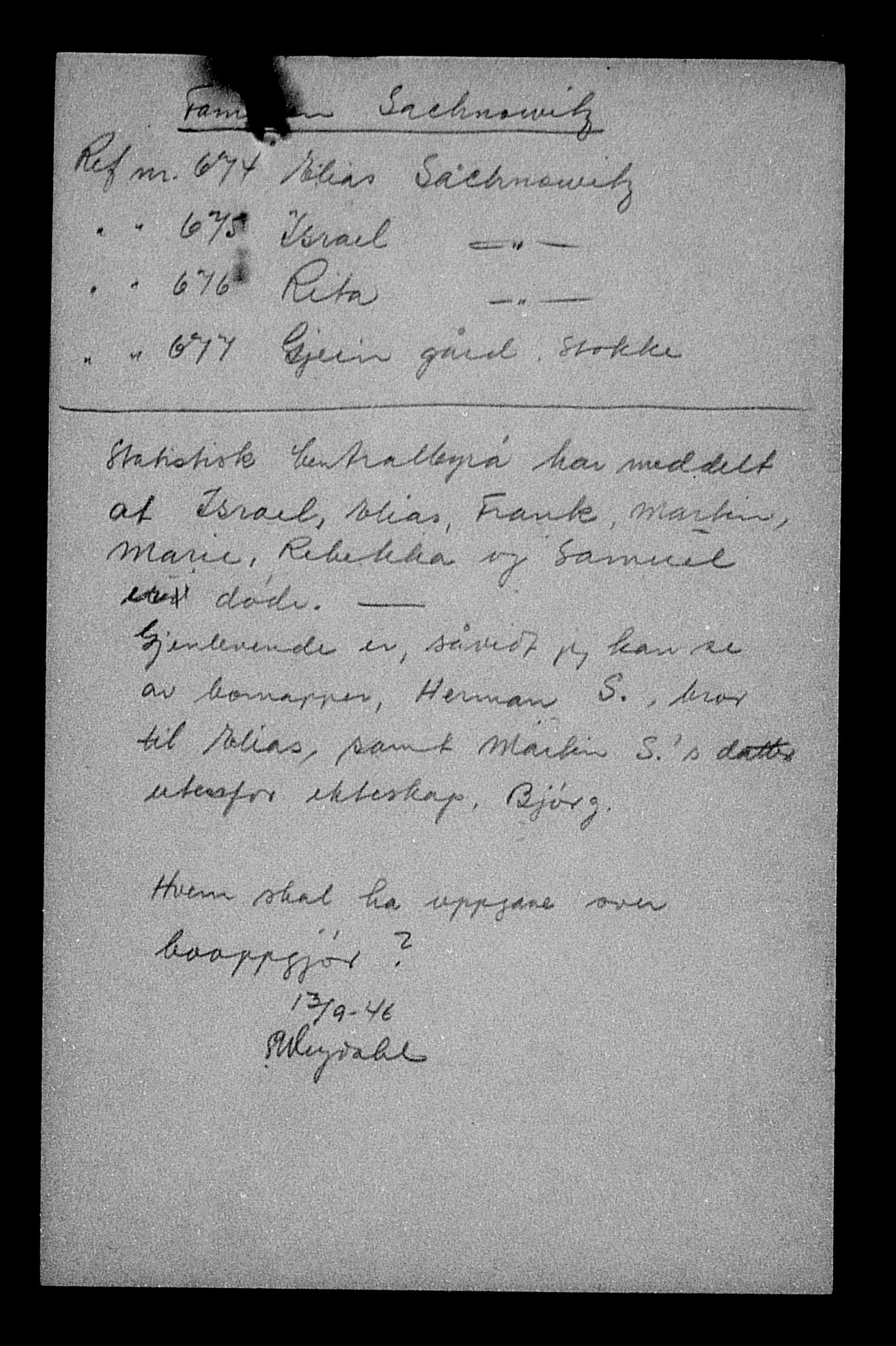 Justisdepartementet, Tilbakeføringskontoret for inndratte formuer, RA/S-1564/H/Hc/Hcd/L1005: --, 1945-1947, p. 38