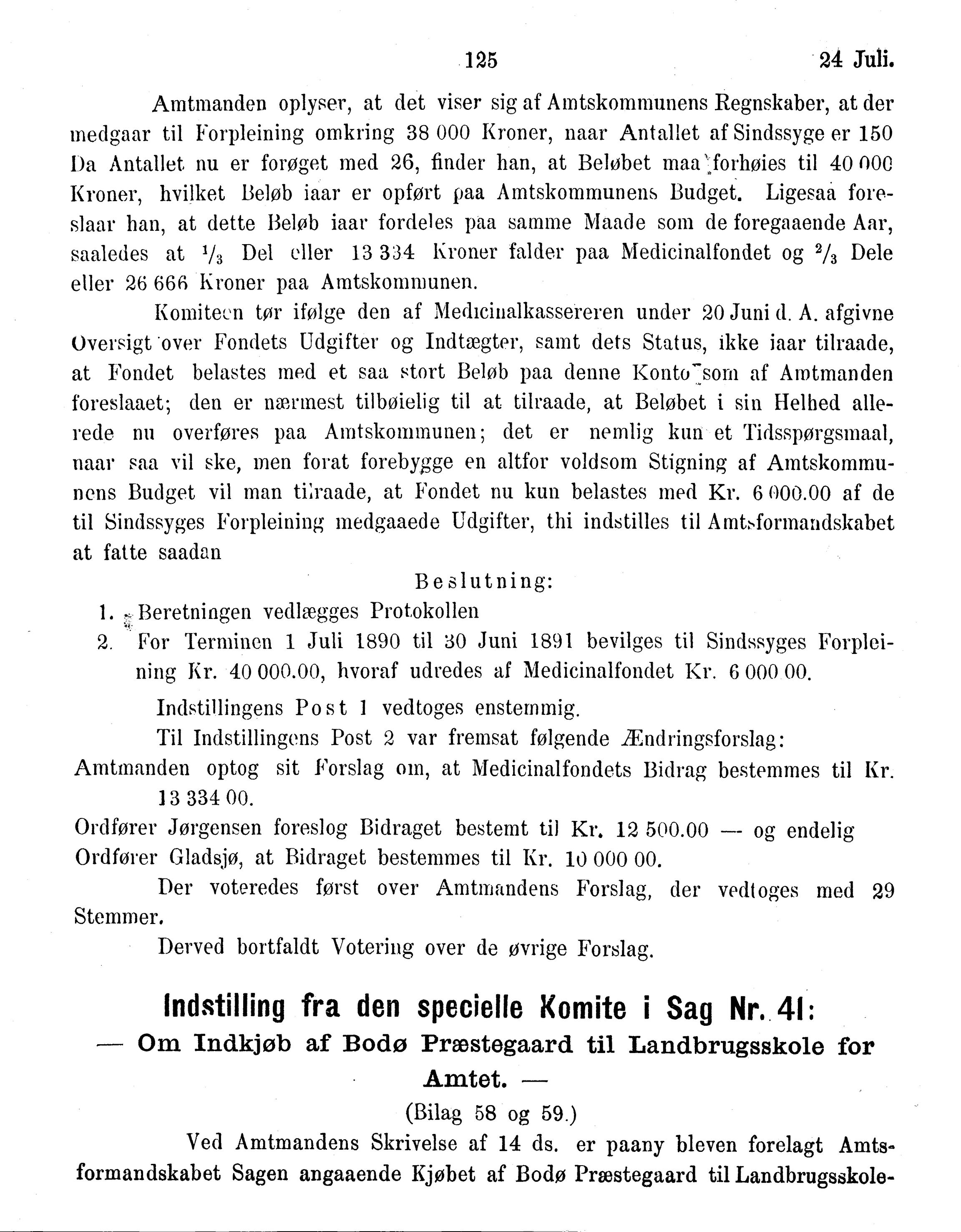 Nordland Fylkeskommune. Fylkestinget, AIN/NFK-17/176/A/Ac/L0015: Fylkestingsforhandlinger 1886-1890, 1886-1890