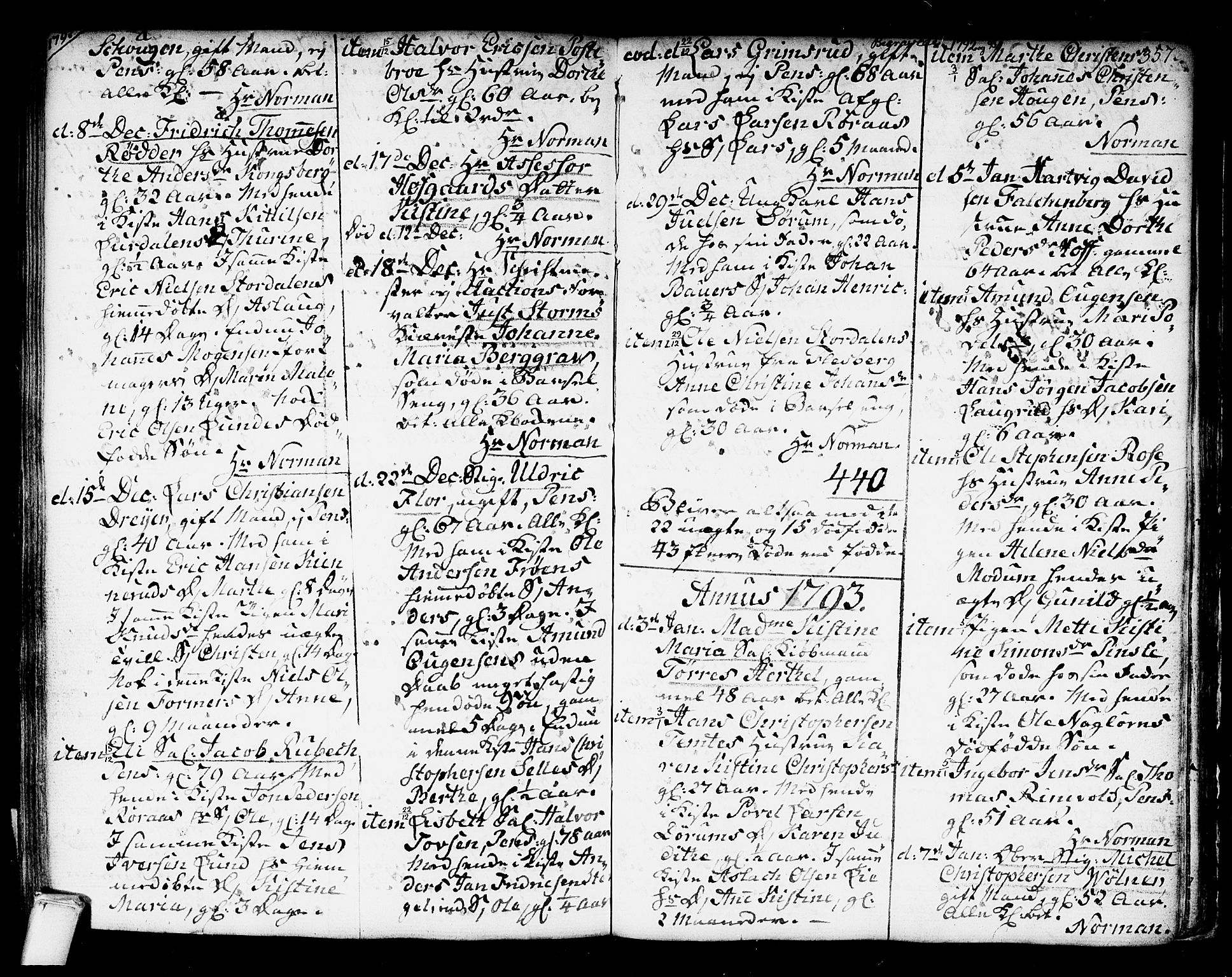 Kongsberg kirkebøker, SAKO/A-22/F/Fa/L0006: Parish register (official) no. I 6, 1783-1797, p. 357