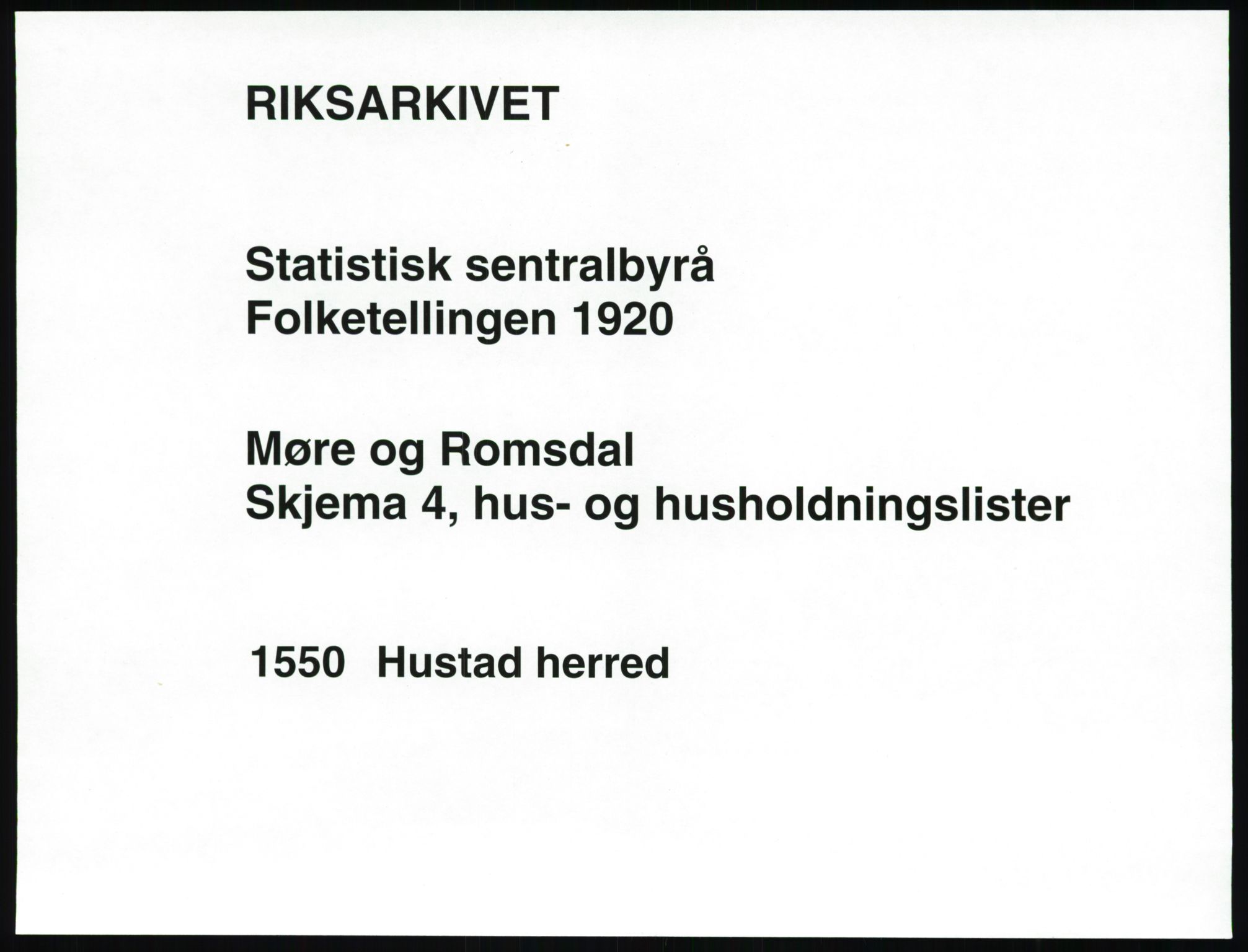 SAT, 1920 census for Hustad, 1920, p. 27