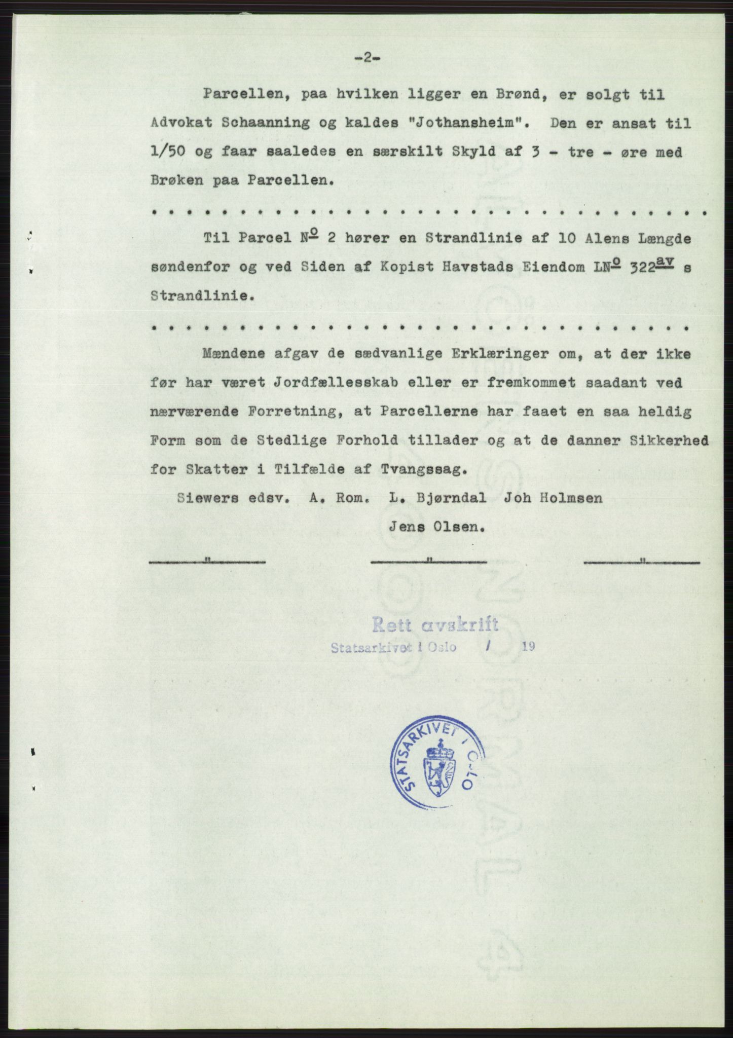 Statsarkivet i Oslo, AV/SAO-A-10621/Z/Zd/L0011: Avskrifter, j.nr 4-798/1960, 1960, p. 289