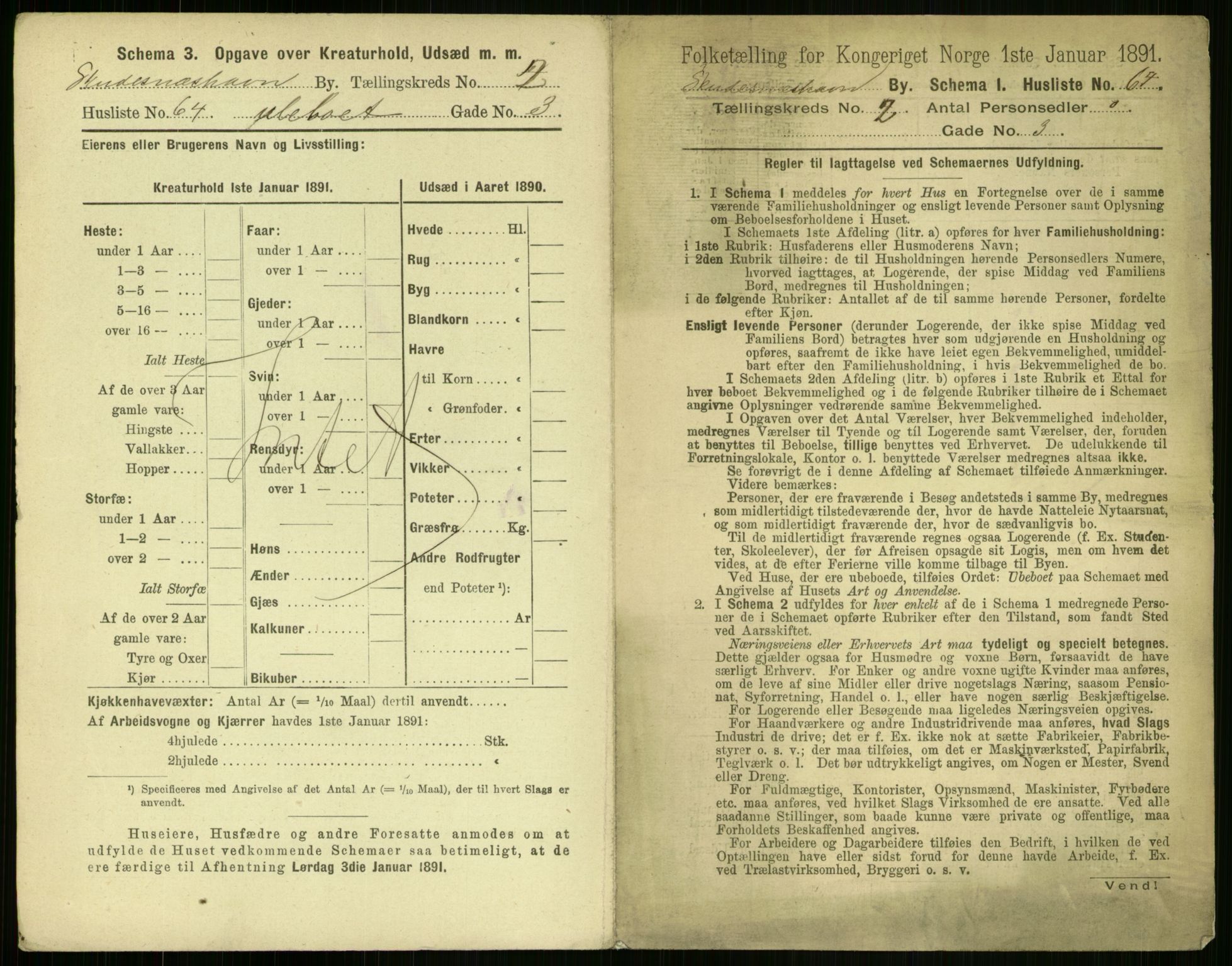 RA, 1891 census for 1104 Skudeneshavn, 1891, p. 186