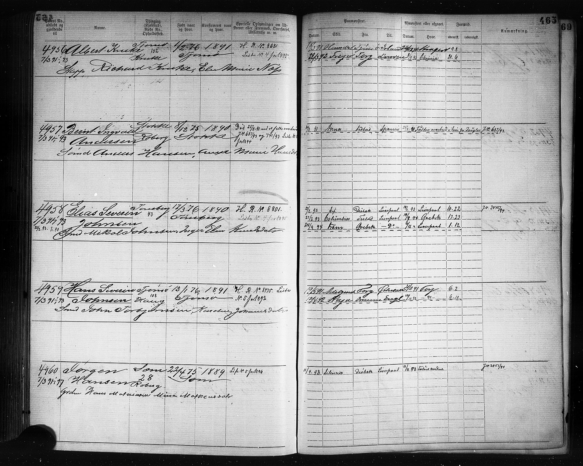 Tønsberg innrulleringskontor, AV/SAKO-A-786/F/Fb/L0007: Annotasjonsrulle Patent nr. 2636-5150, 1881-1892, p. 466