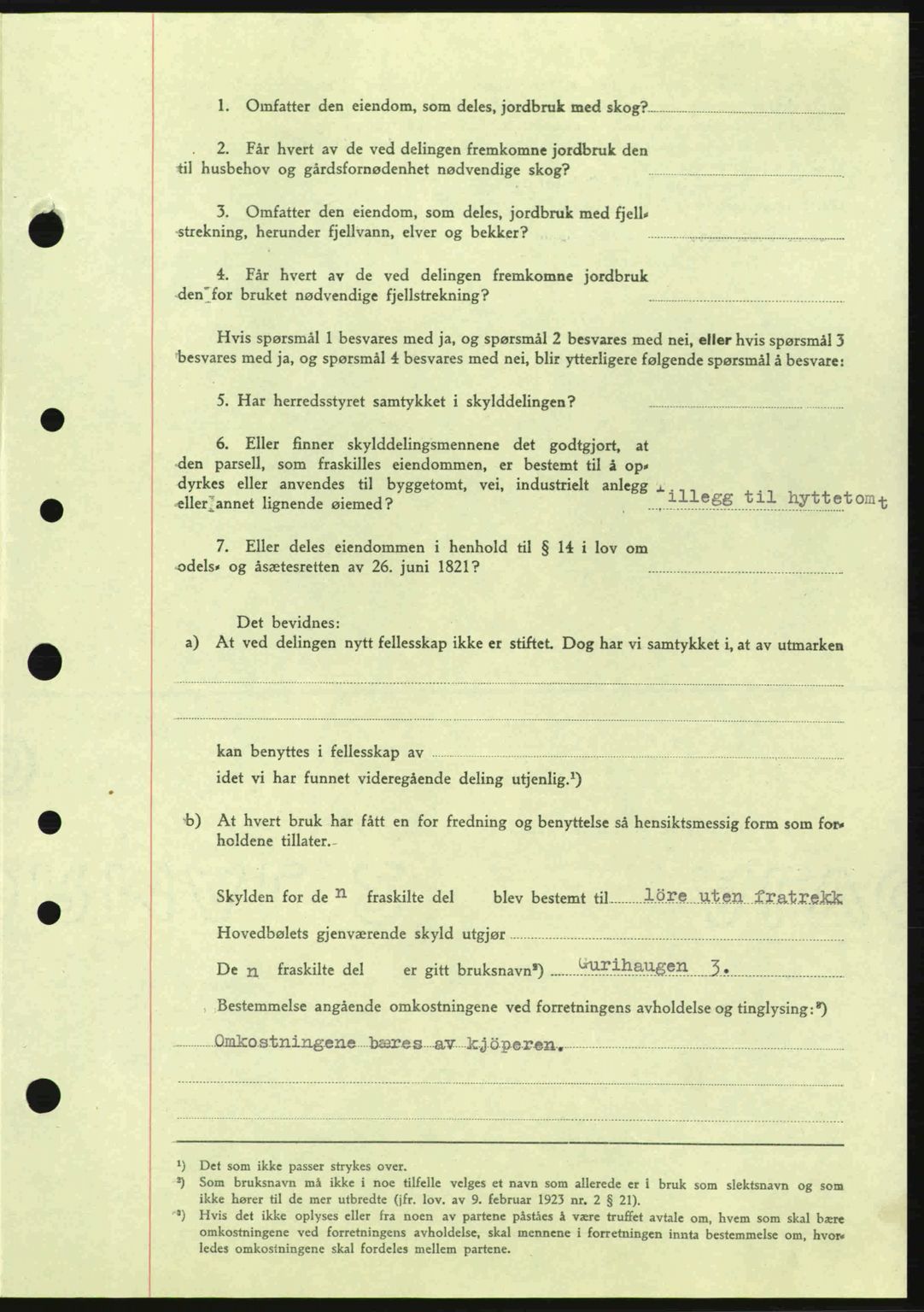 Tønsberg sorenskriveri, AV/SAKO-A-130/G/Ga/Gaa/L0017a: Mortgage book no. A17a, 1945-1945, Diary no: : 1439/1945