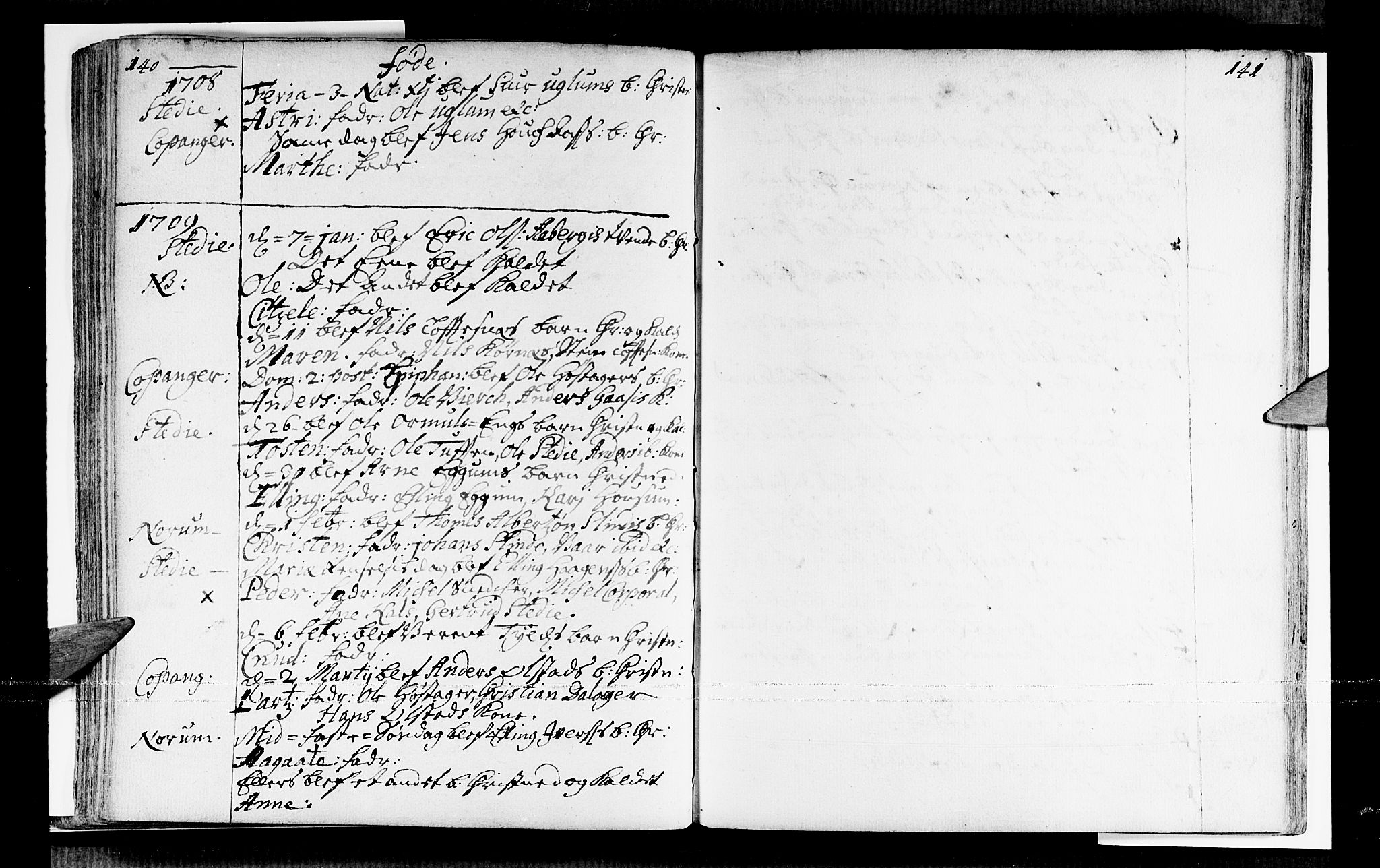 Sogndal sokneprestembete, SAB/A-81301/H/Haa/Haaa/L0001: Parish register (official) no. A 1, 1689-1713, p. 140-141