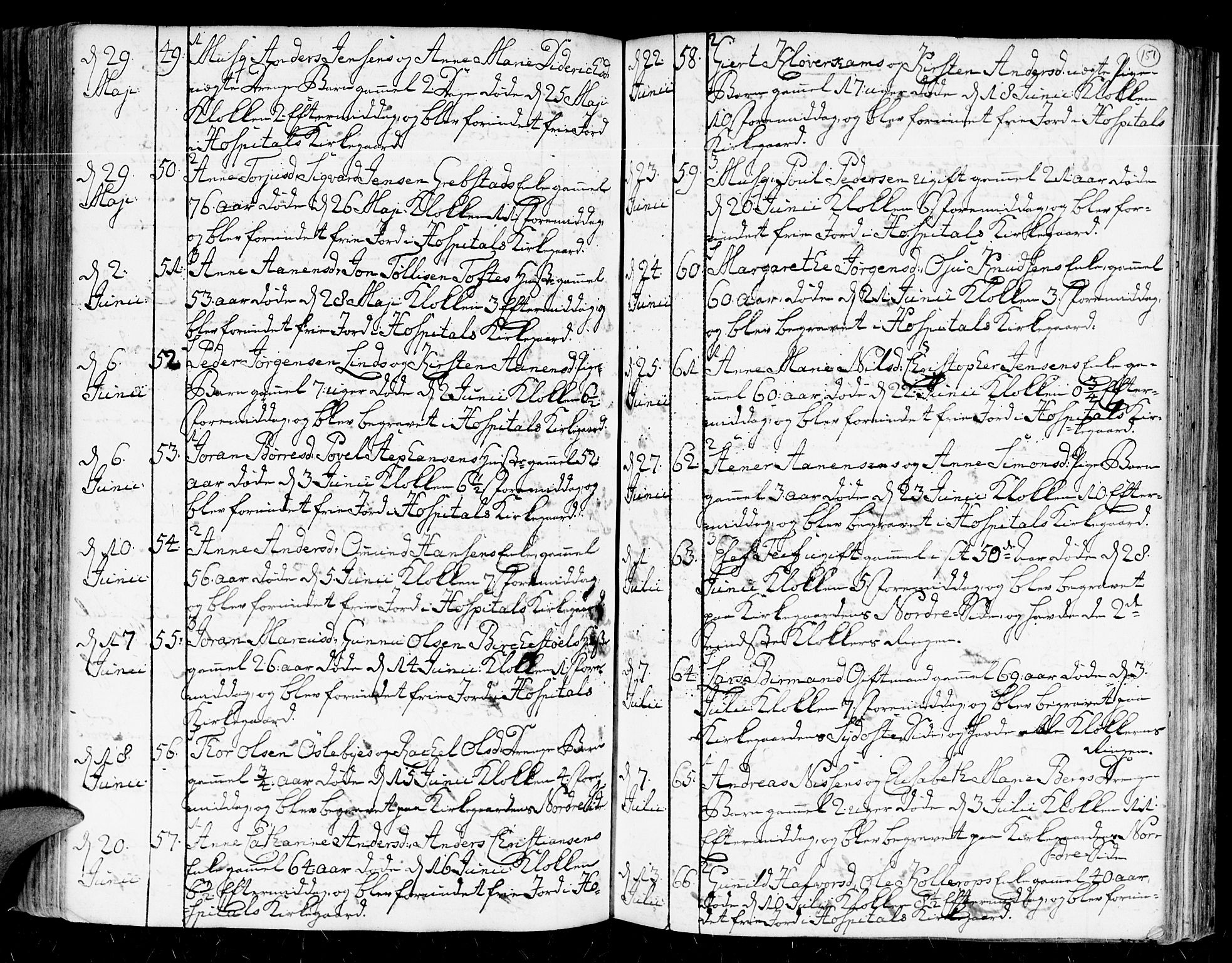 Kristiansand domprosti, AV/SAK-1112-0006/F/Fa/L0004: Parish register (official) no. A 4, 1762-1794, p. 151