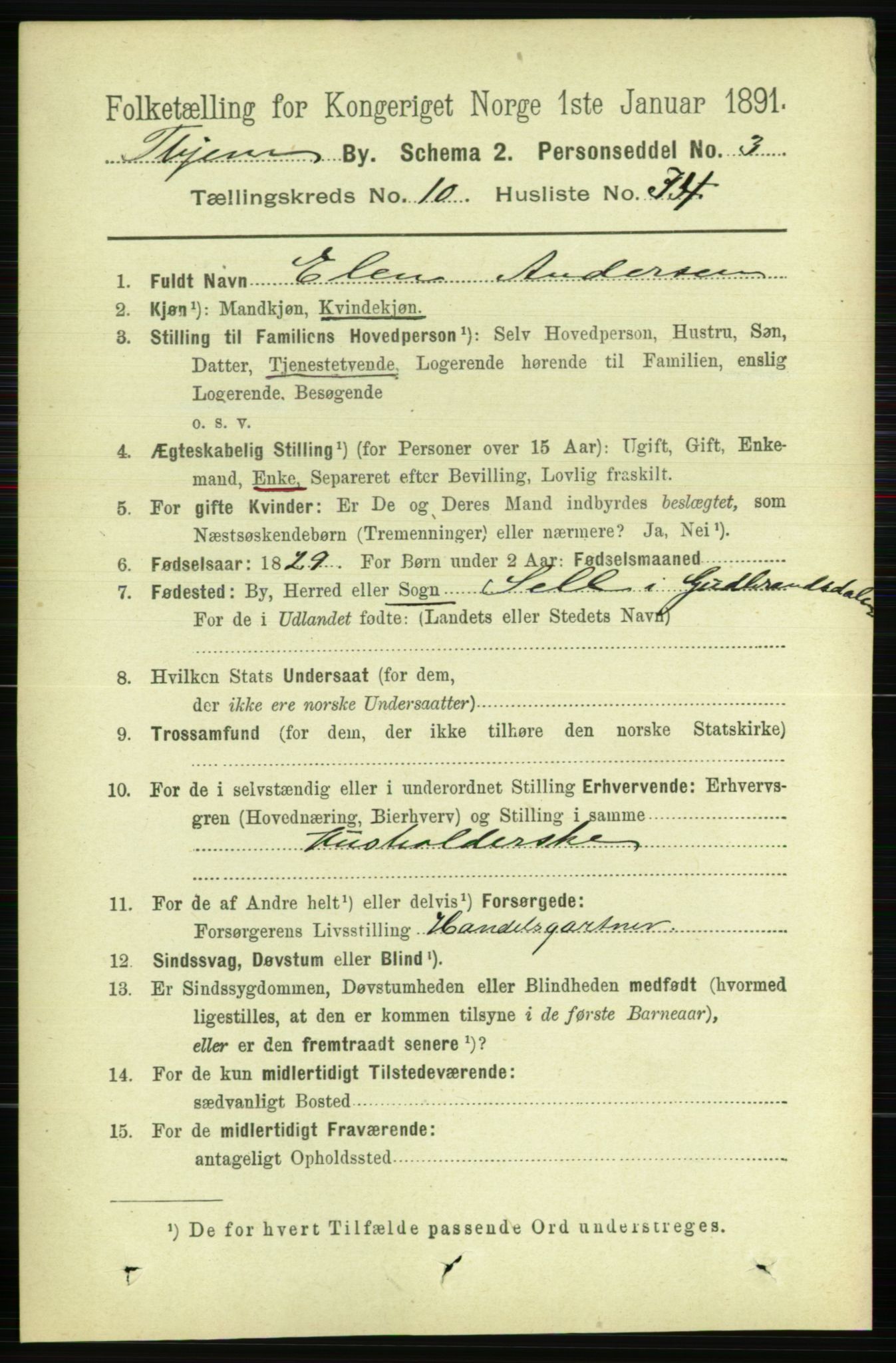 RA, 1891 census for 1601 Trondheim, 1891, p. 9272