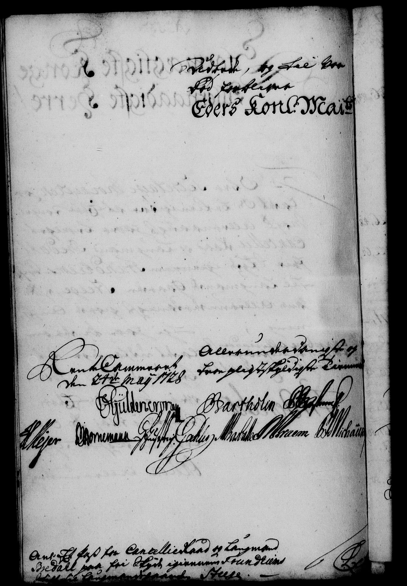 Rentekammeret, Kammerkanselliet, RA/EA-3111/G/Gf/Gfa/L0011: Norsk relasjons- og resolusjonsprotokoll (merket RK 52.11), 1728, p. 397
